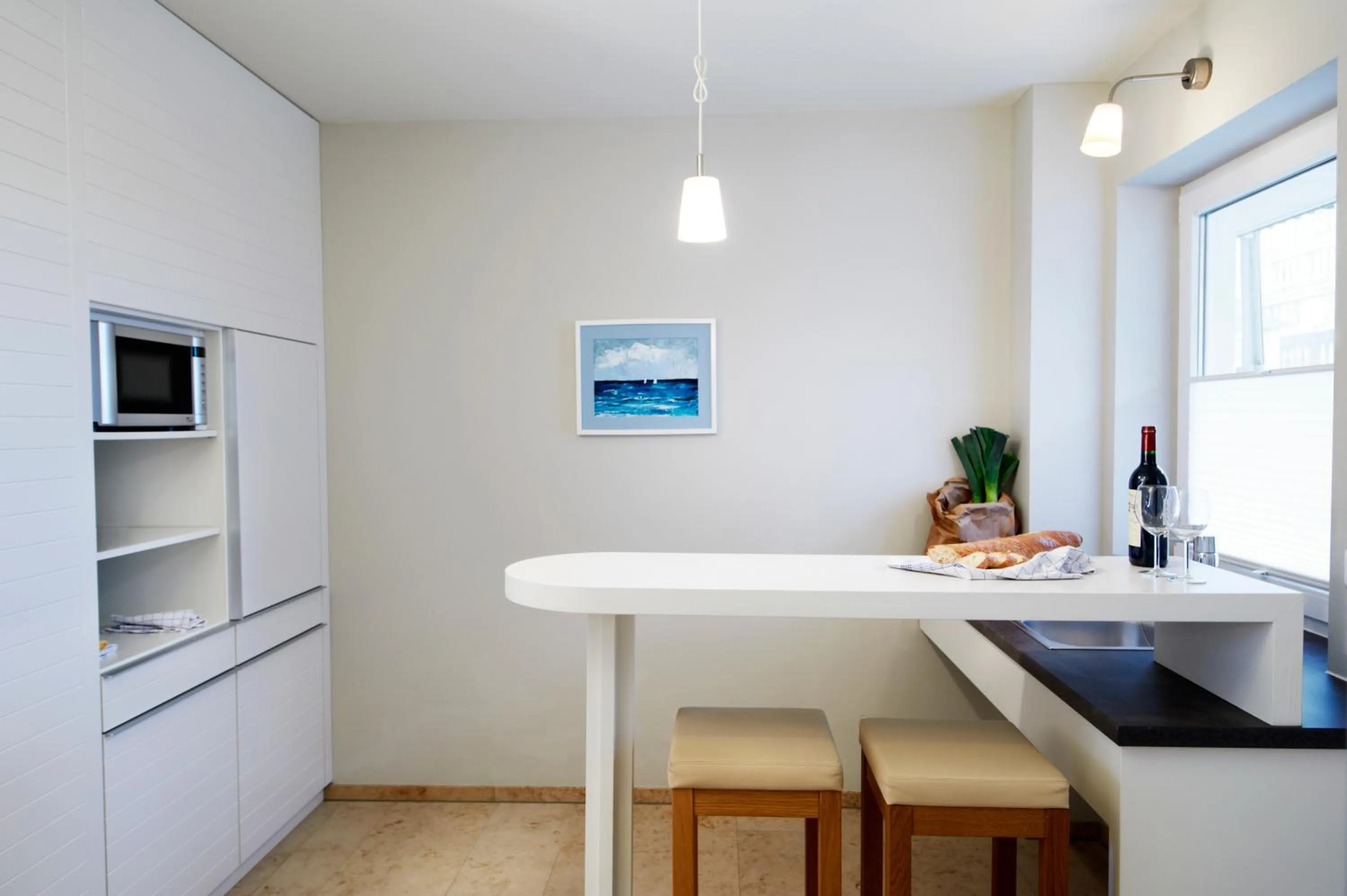 Kitchen or kitchenette in Im-Jaich Boardinghouse Bremerhaven