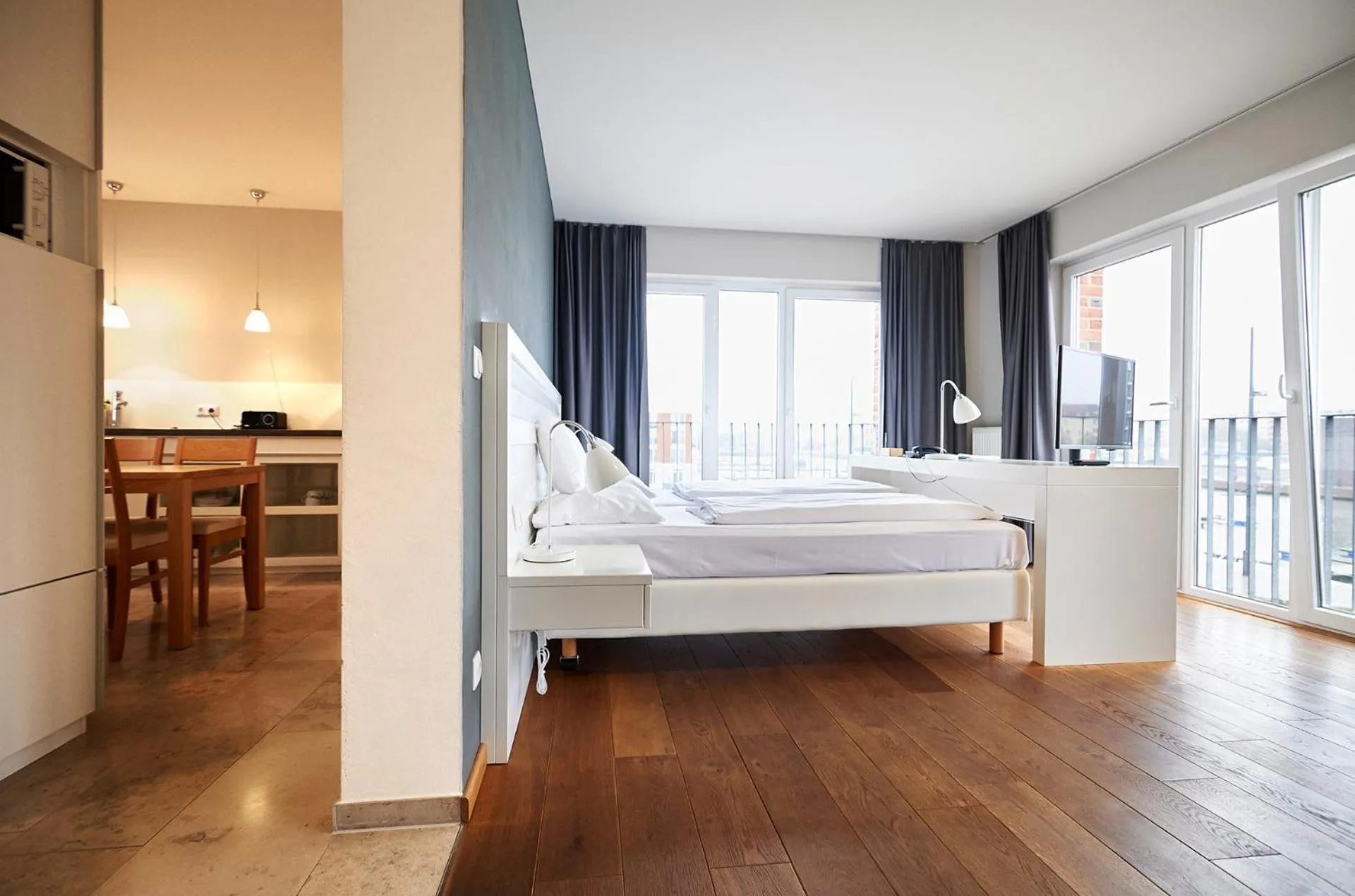 Bed in Im-Jaich Boardinghouse Bremerhaven