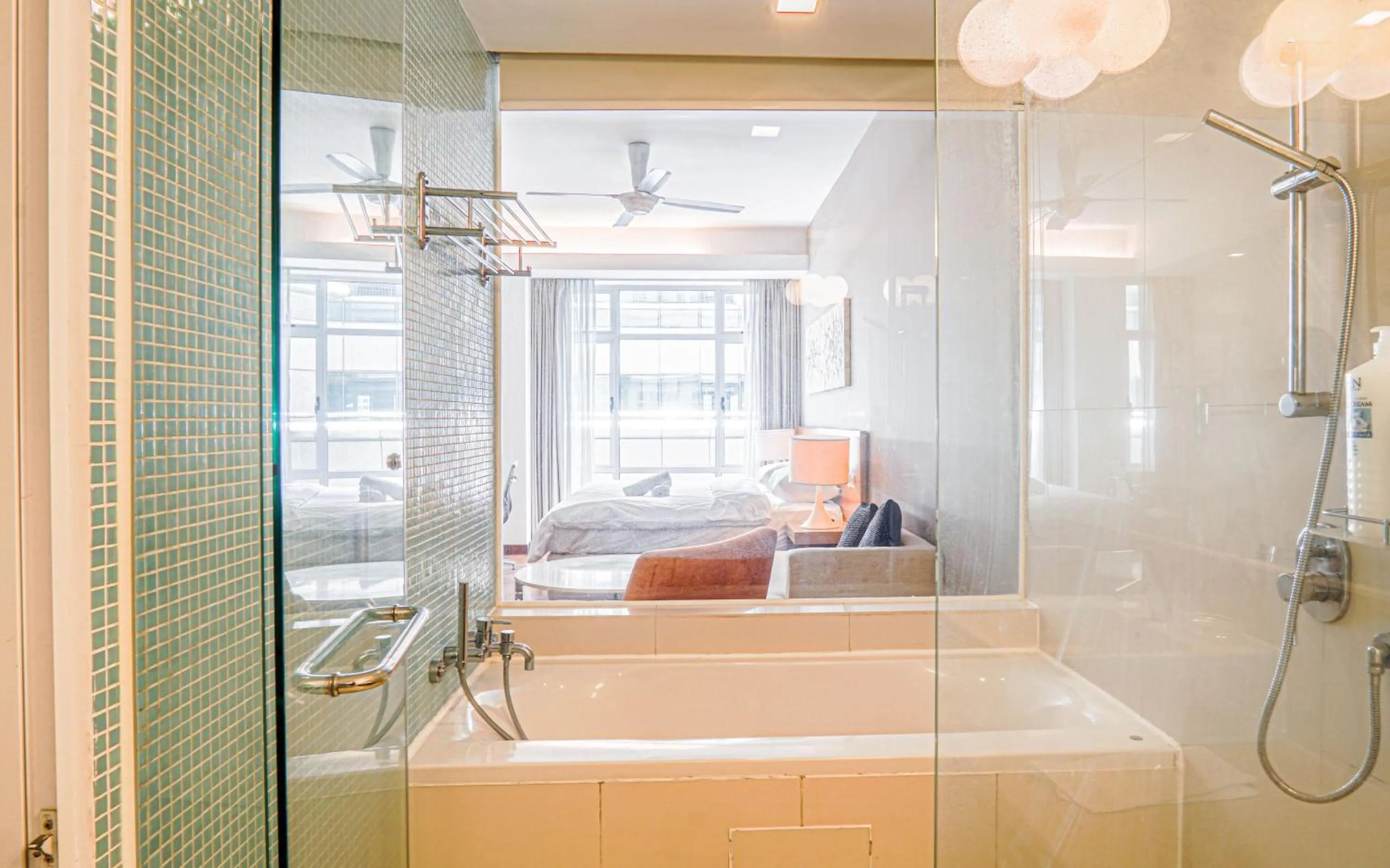 Shower in Lot 163 at Cormar Suites by Airhost