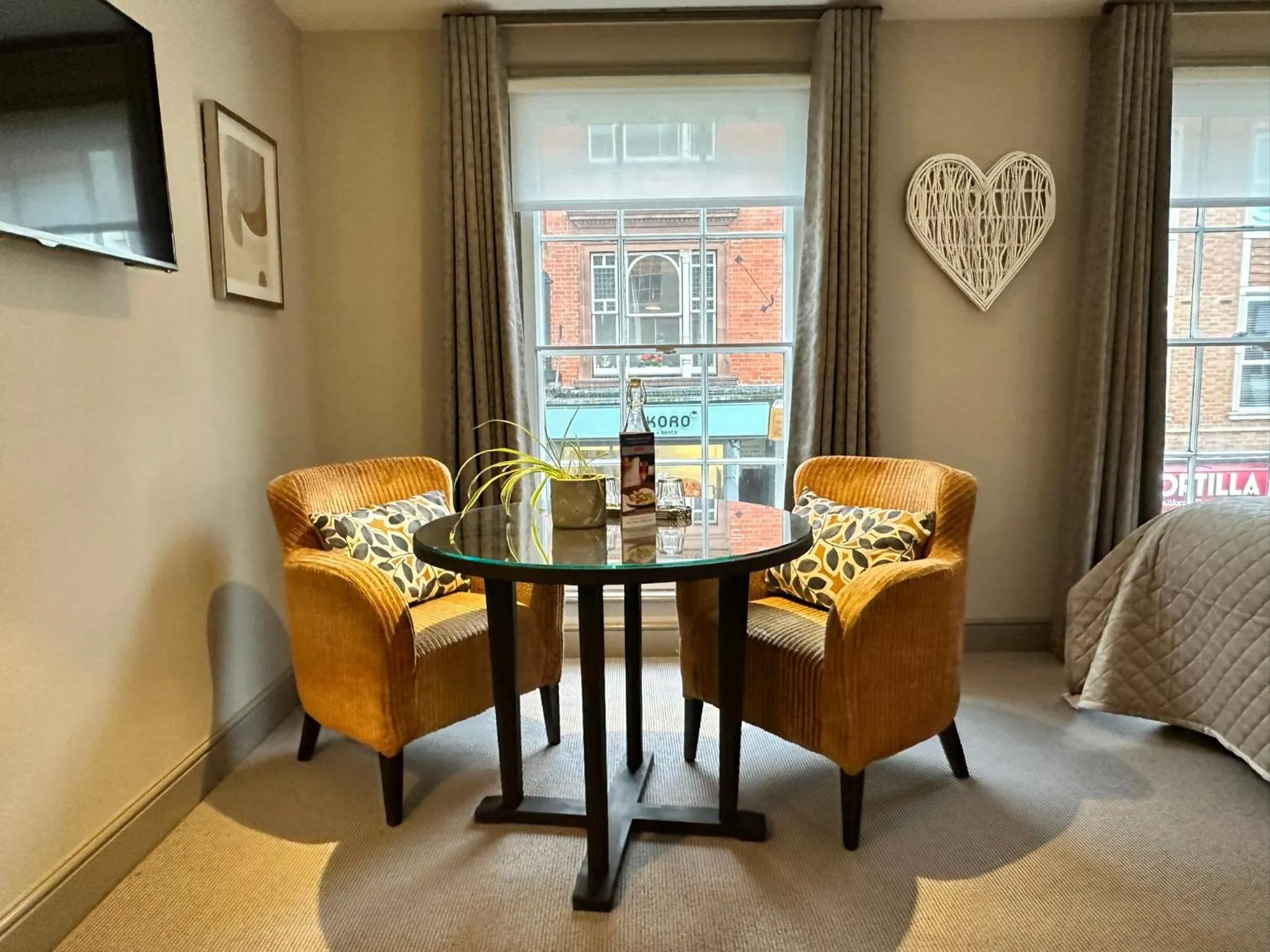 Seating area in Goswell House Hotel central Windsor