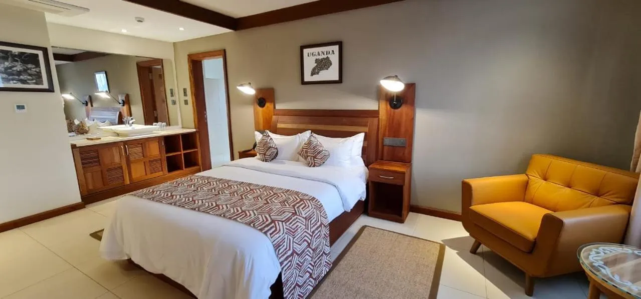 Bed in Kampala Nile Resort