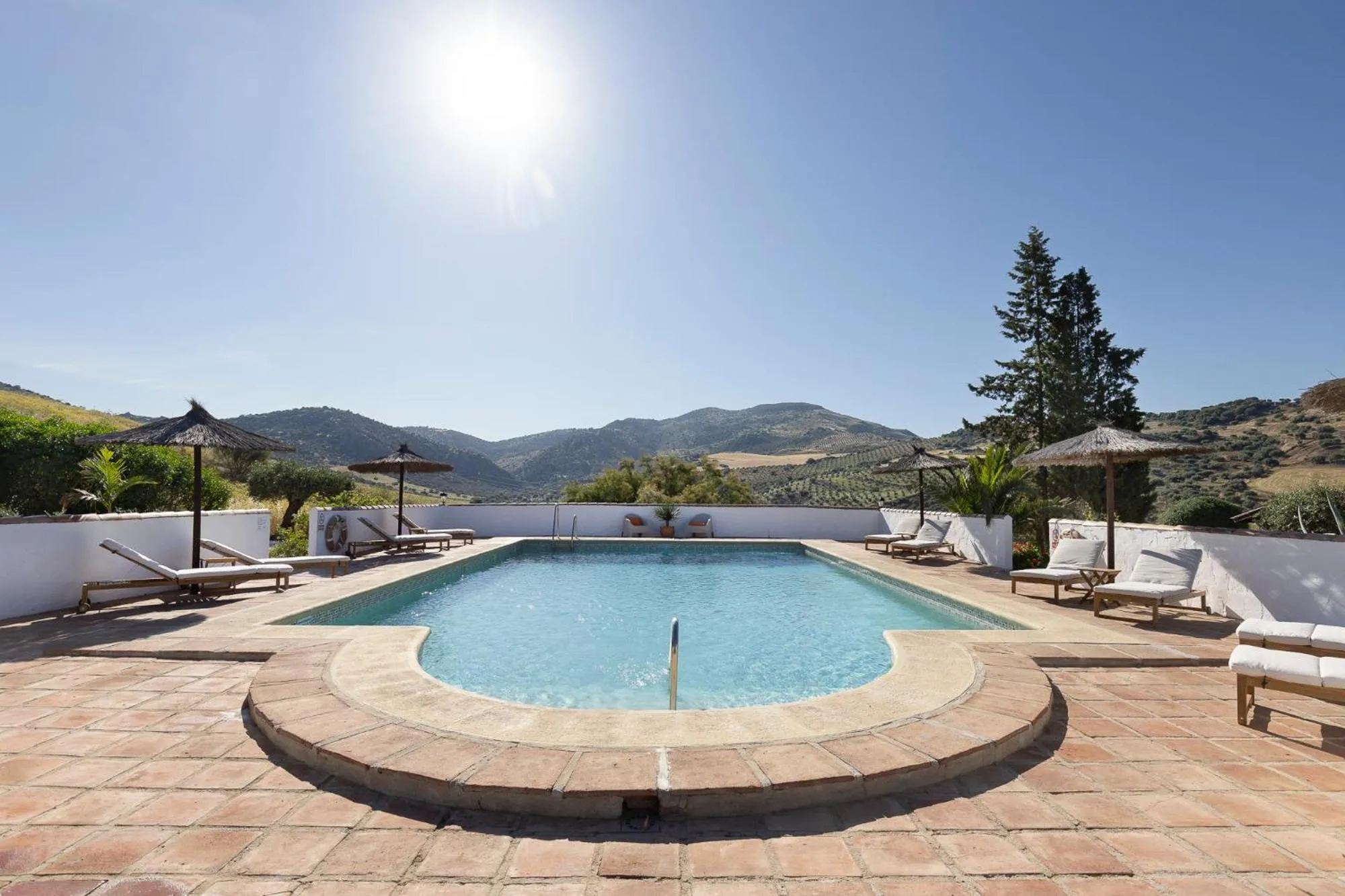 Pool view in Boutique B&B Cortijo Valverde Álora