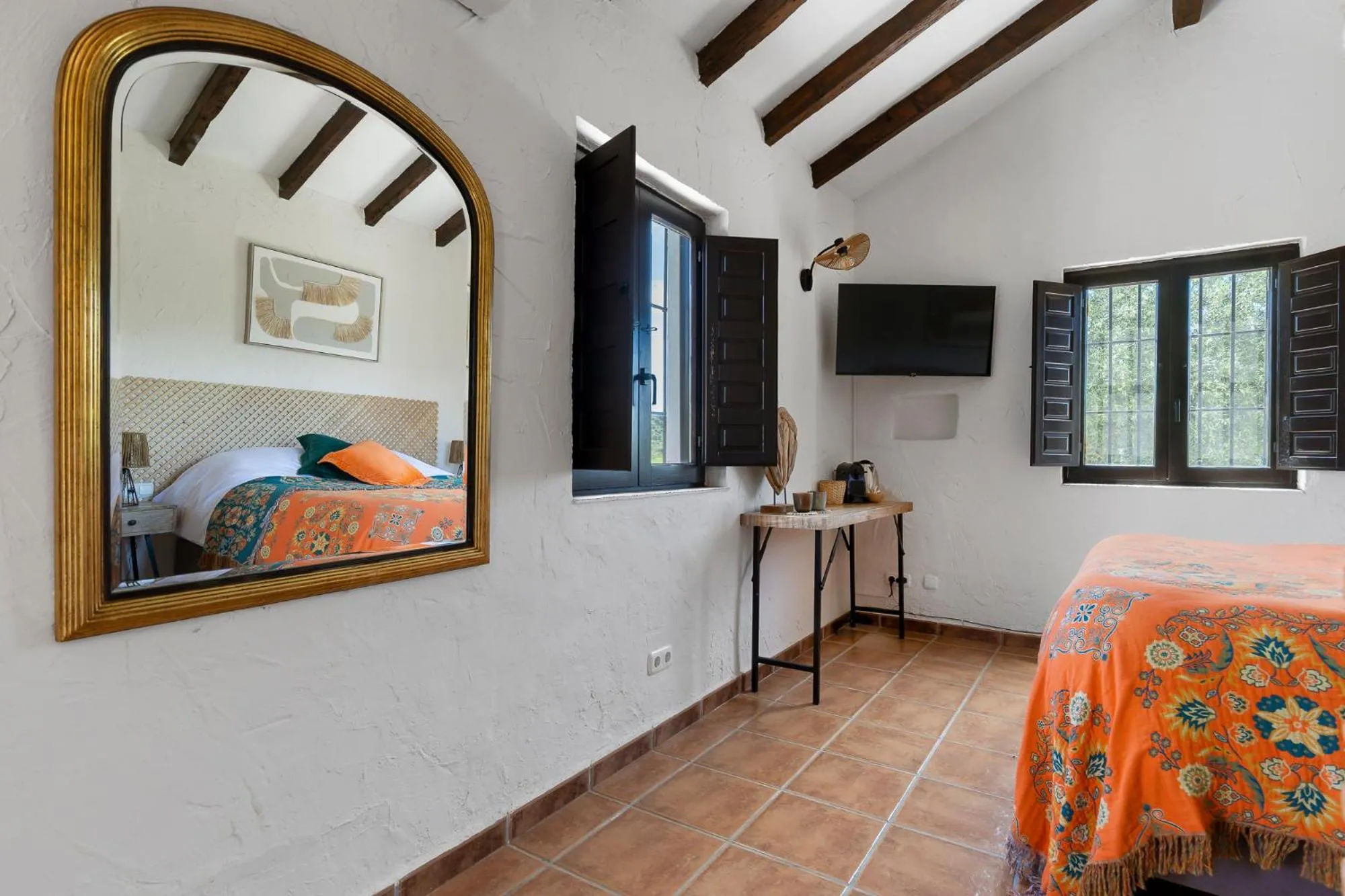 Natural landscape, Bed in Boutique B&B Cortijo Valverde Álora