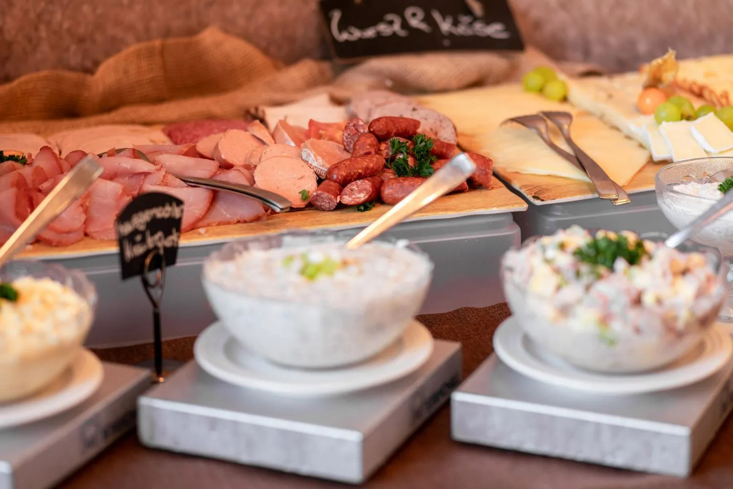 Buffet breakfast in Manufaktur Boutique Hotel