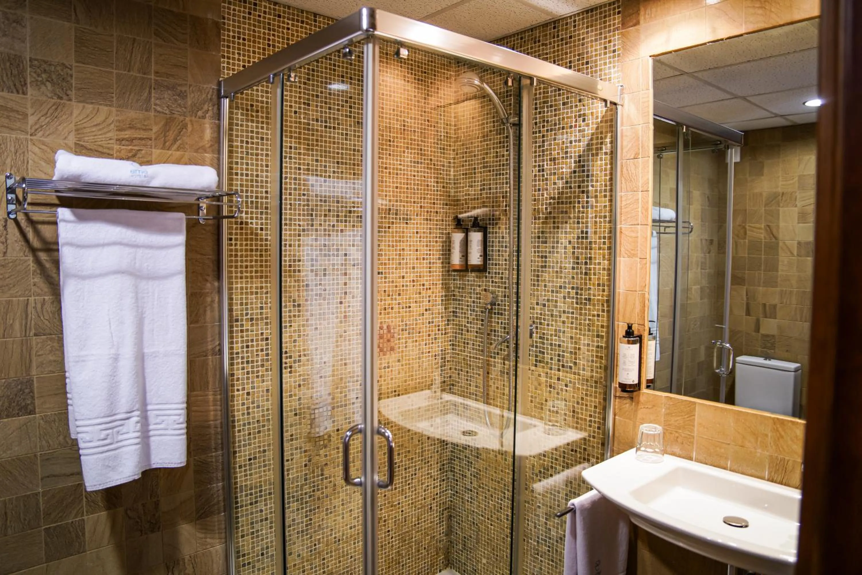 Shower in Hotel Baeza Monumental by eme hoteles