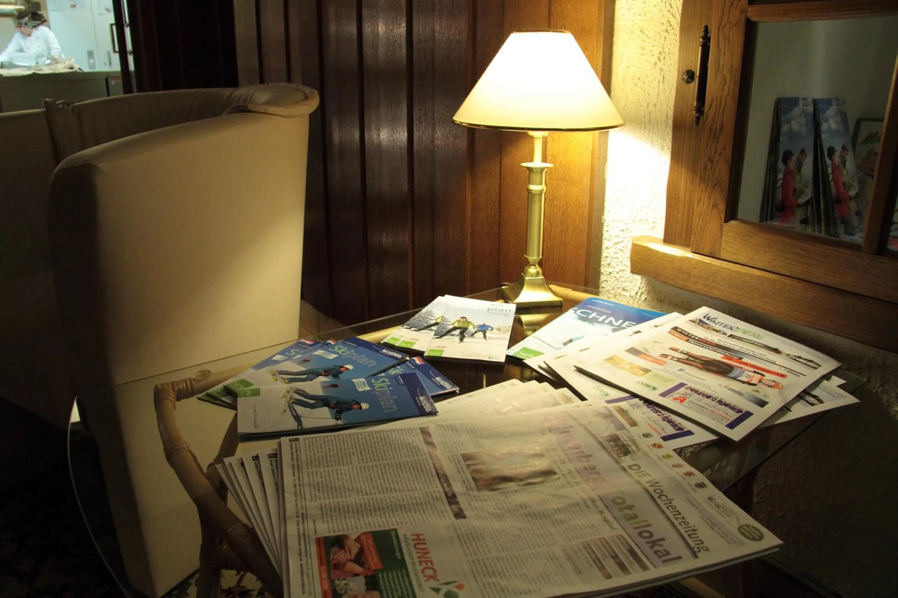 Seating area, Bed in Hotel Schneider