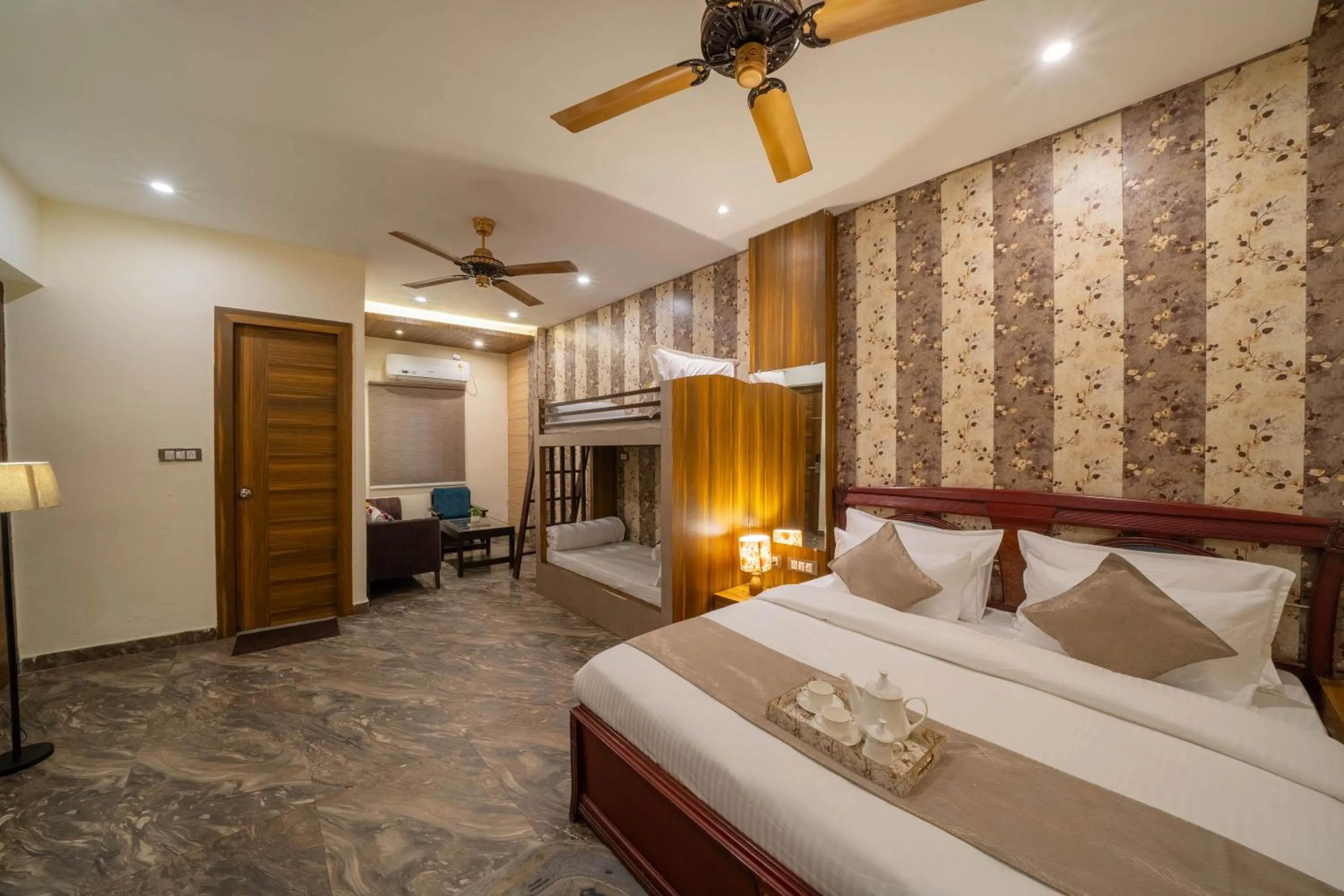 Bedroom, Bed in Perfectstayz Premium Ganga Heights - Ganga View rooftop cafe