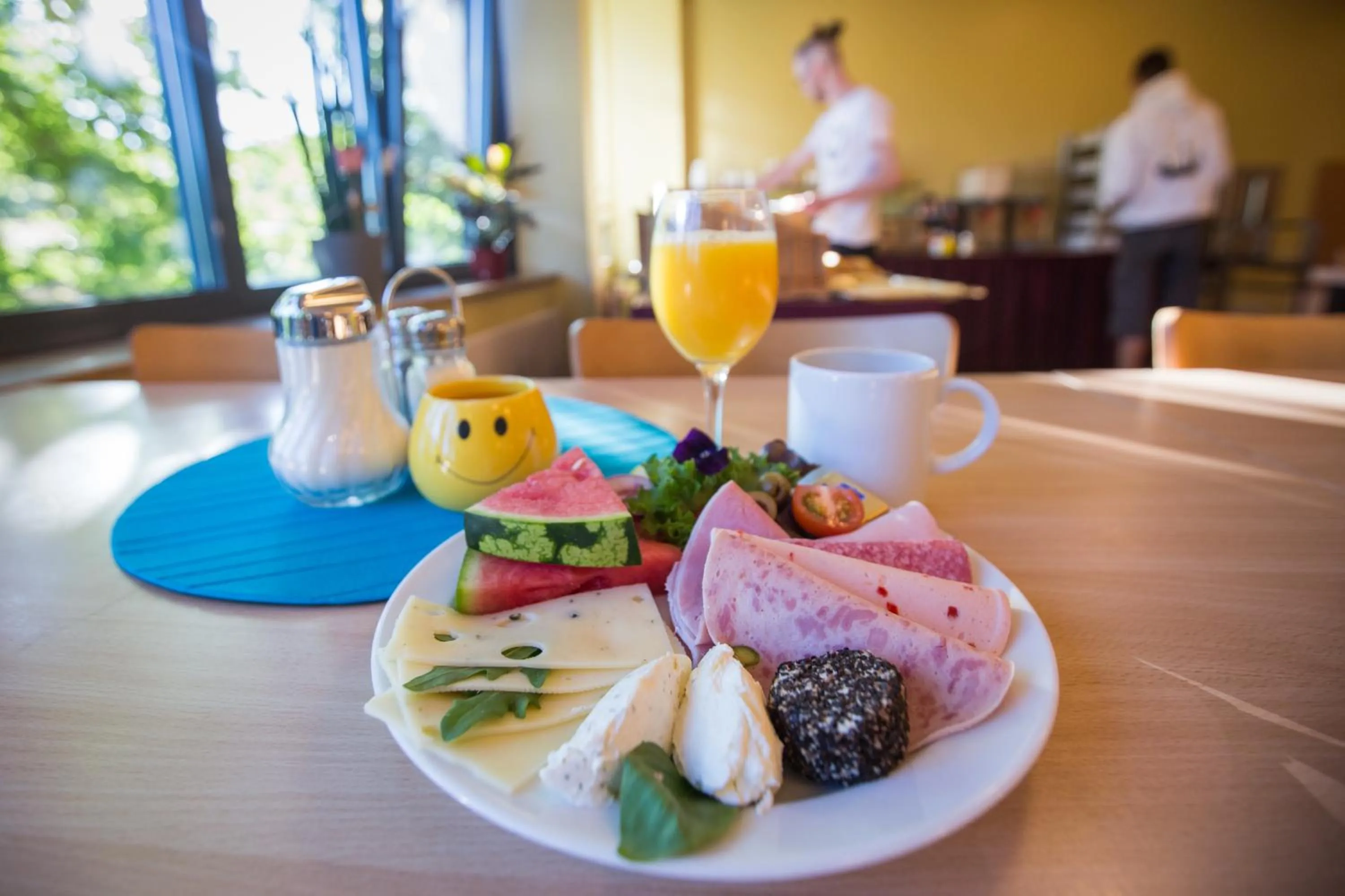 Buffet breakfast in acama Hotel & Hostel Kreuzberg