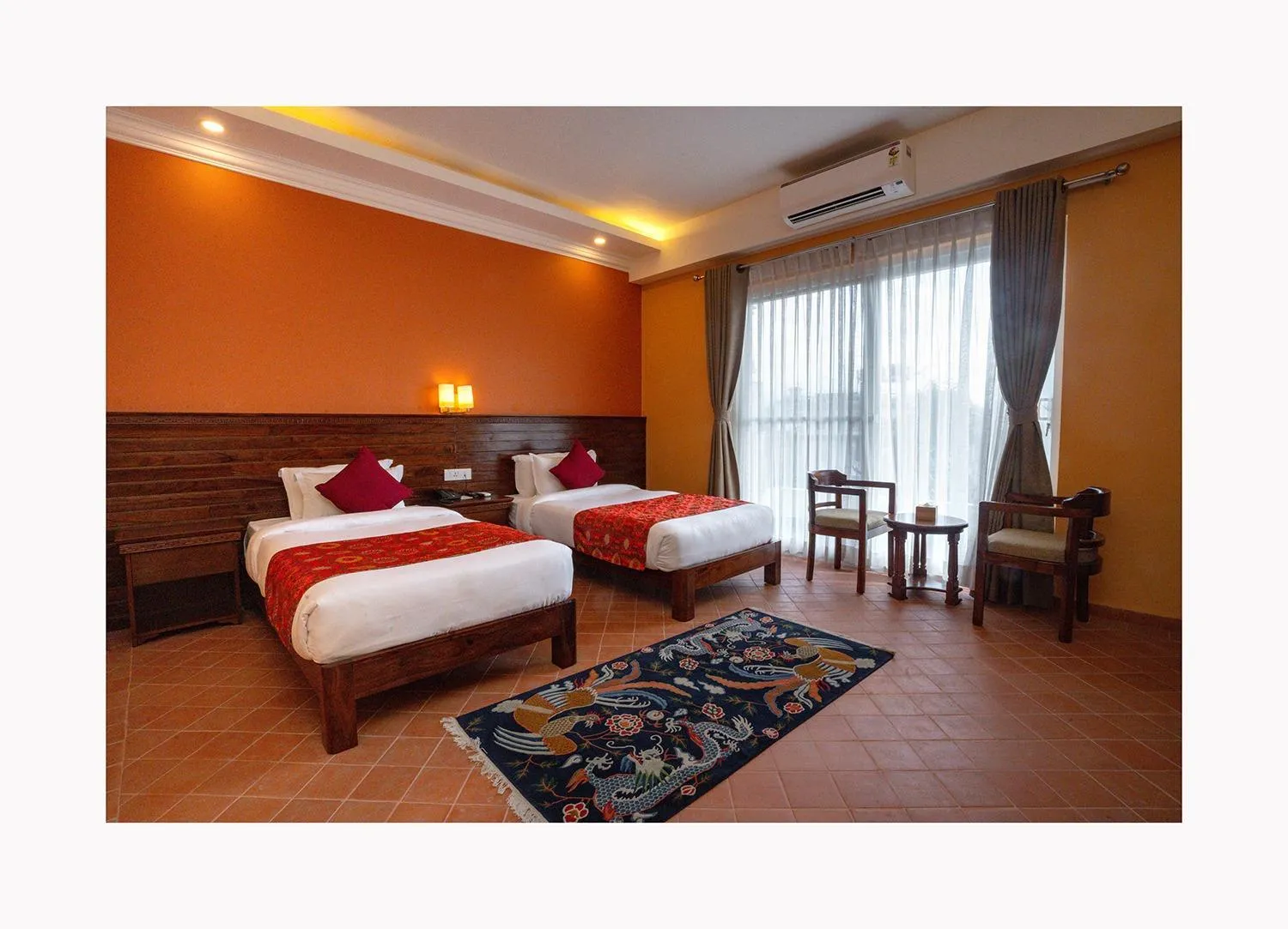 Floor plan, Bed in Hotel Dolmaling