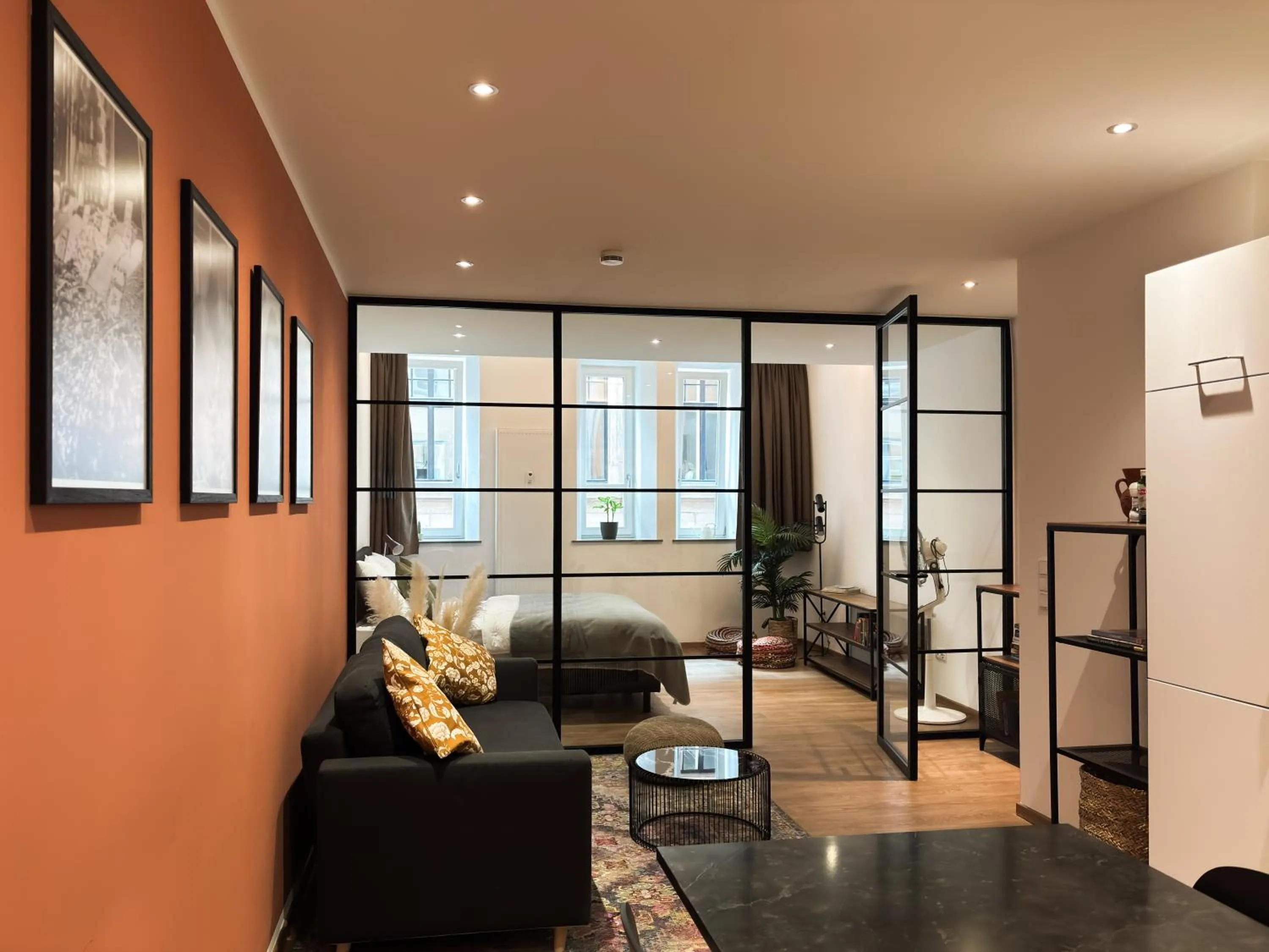 Living room in Brunnen Apartments