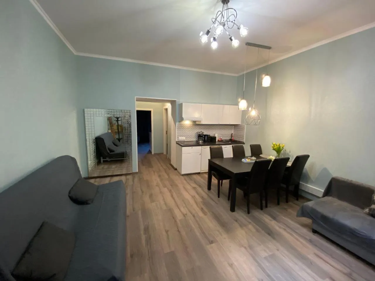 Seating area in K&S Apartments