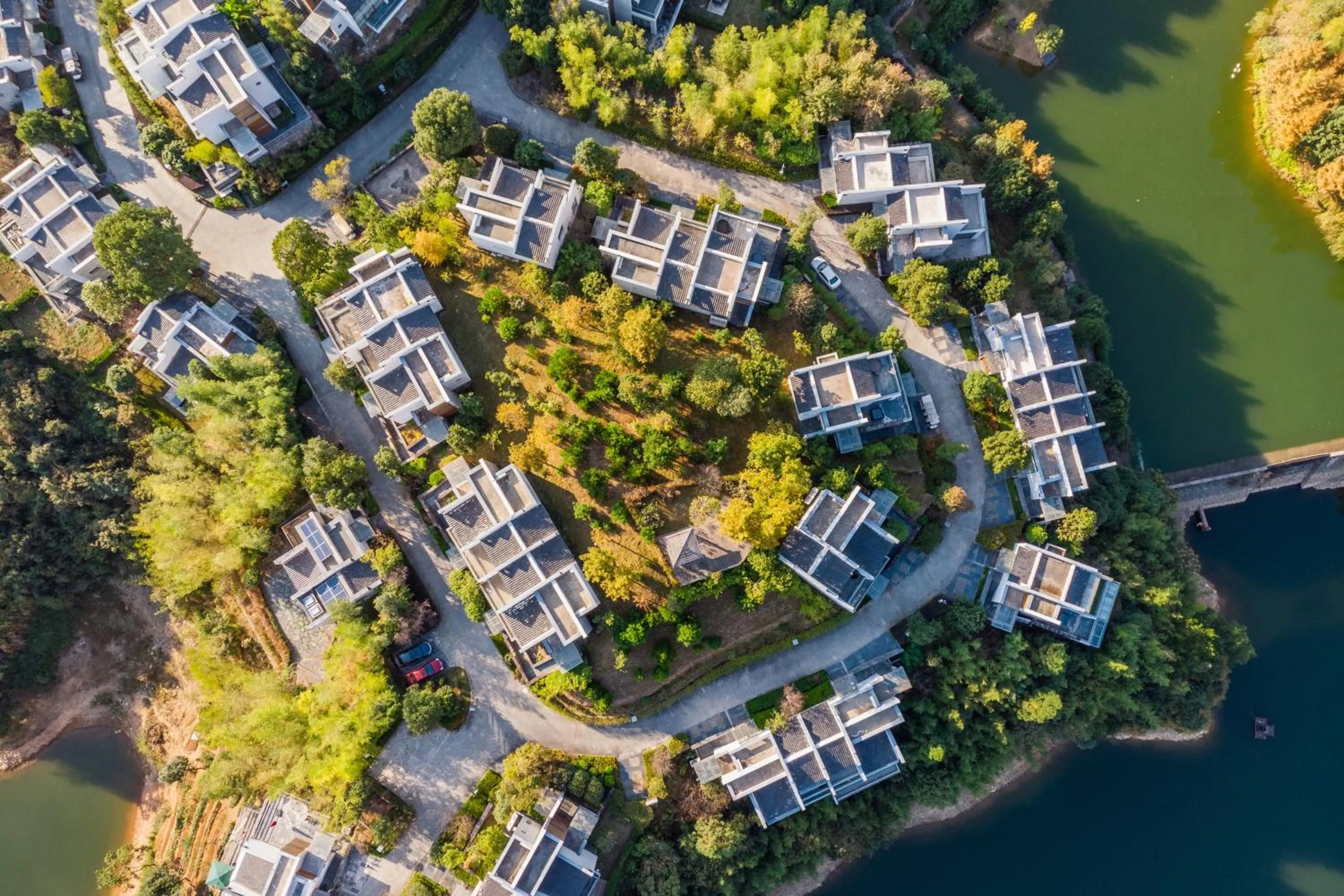 Bird's eye view in Huangshan Demaotang Hotel