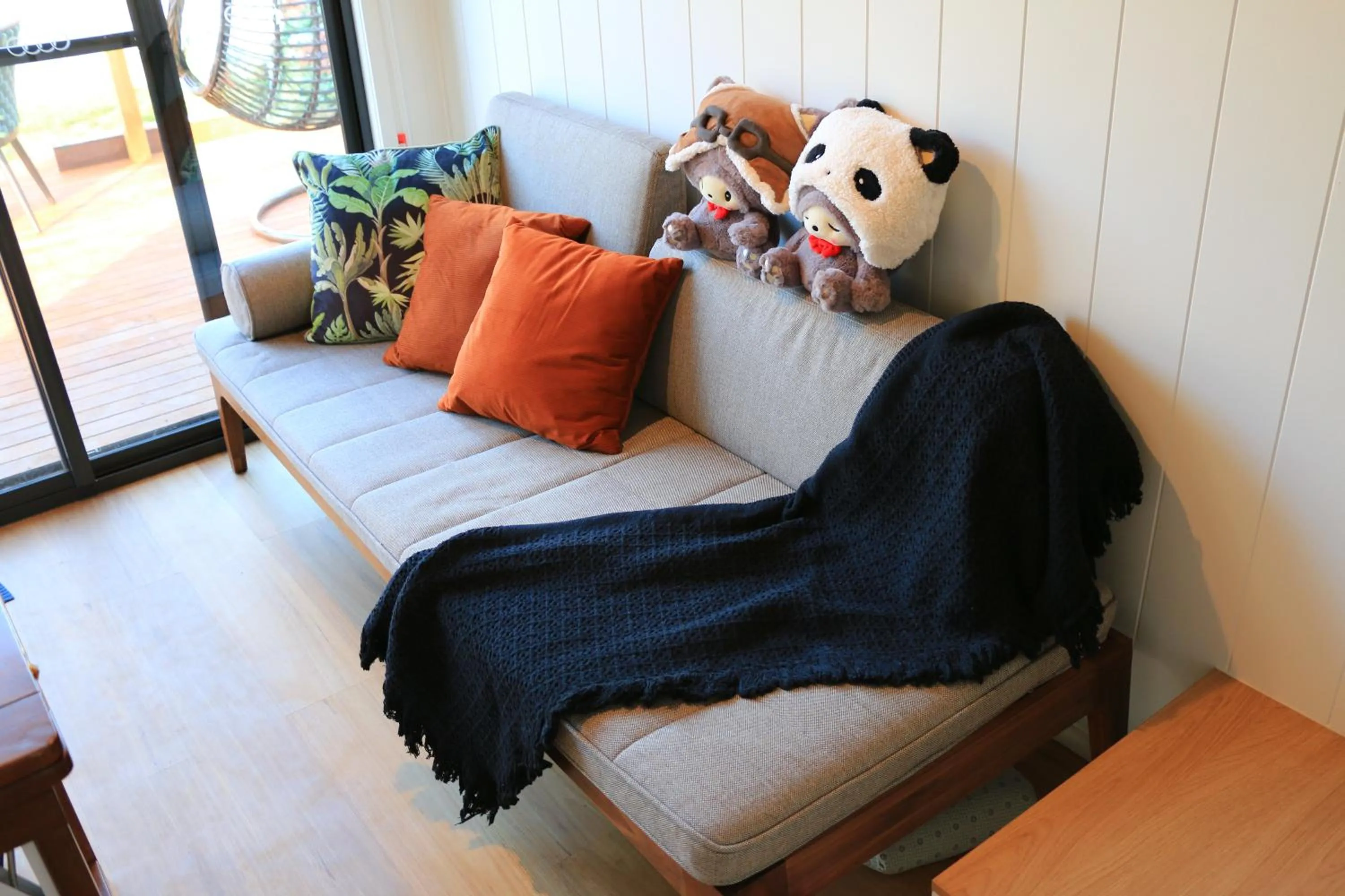 Living room in The Pink Lake Tiny House - 'Sakura'