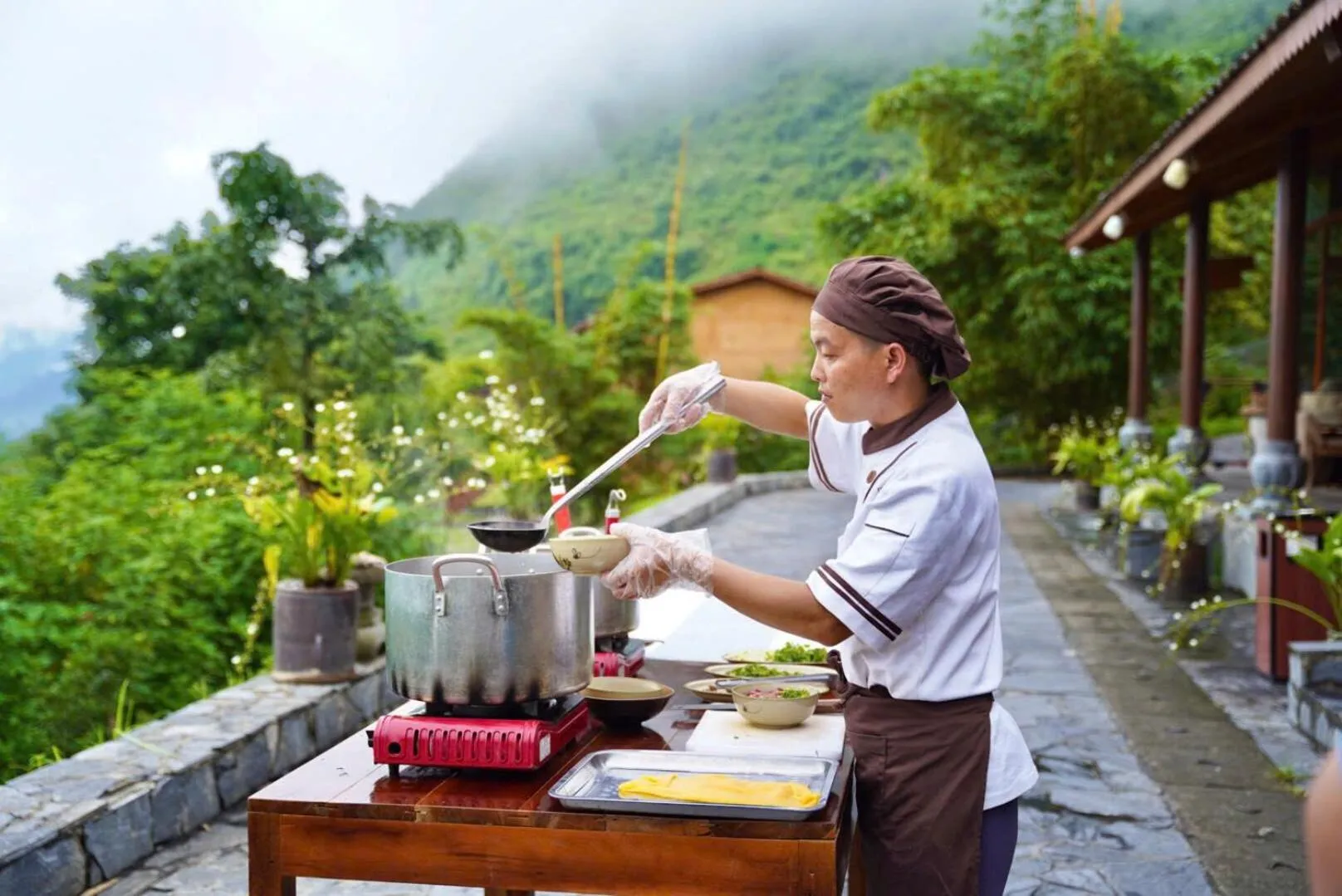 Breakfast in H'mong Village Resort Ha Giang