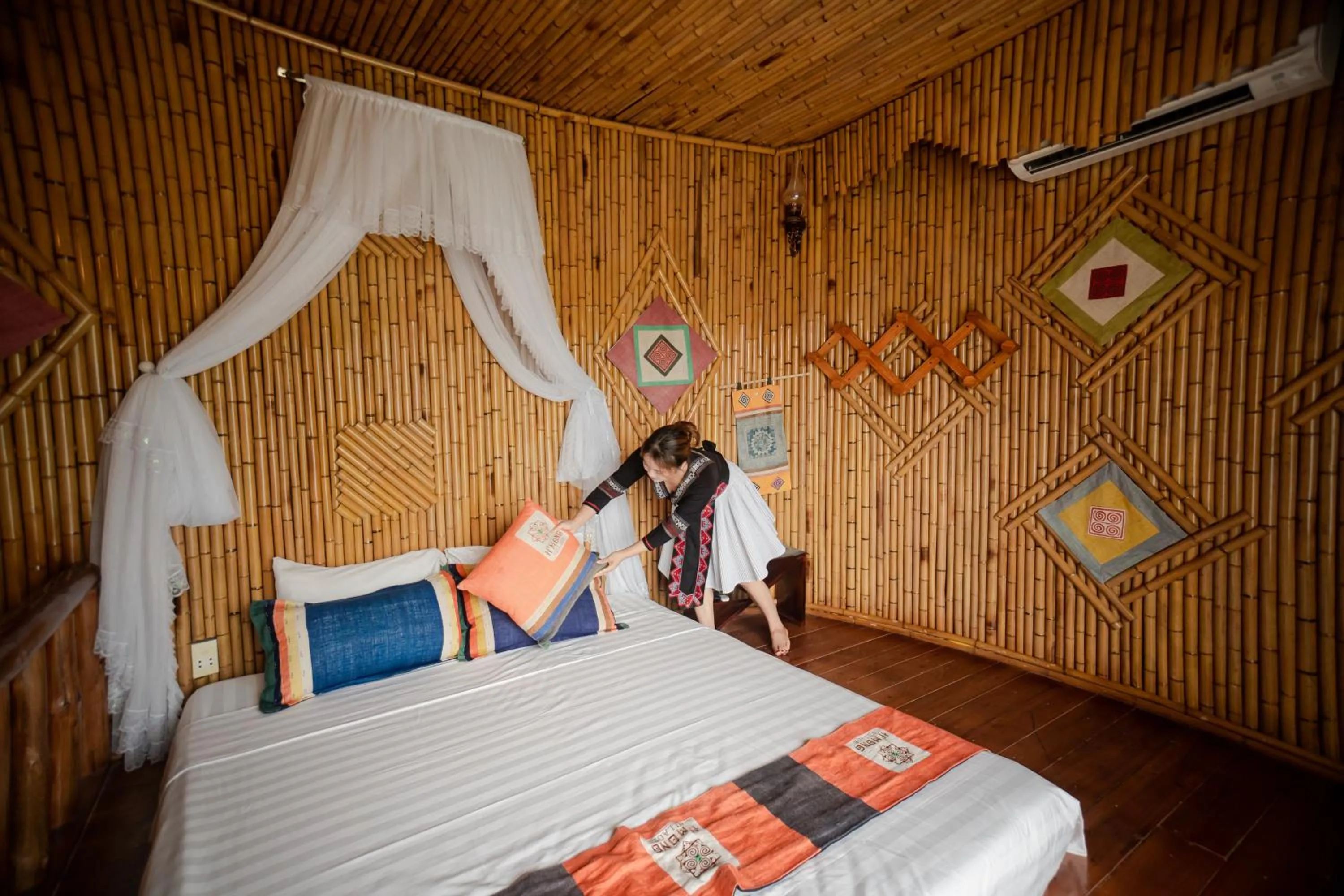 Bed in H'mong Village Resort Ha Giang