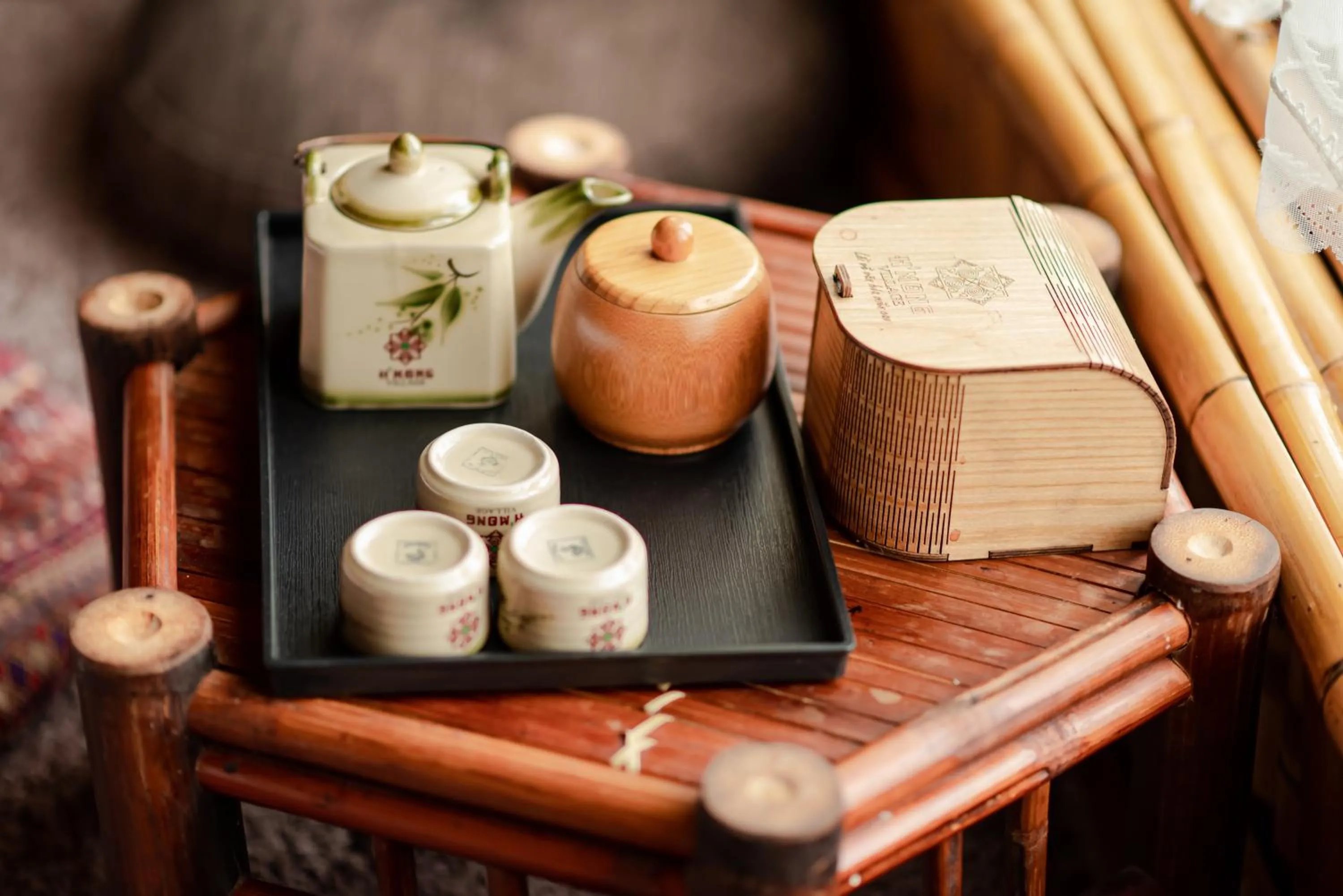 Living room in H'mong Village Resort Ha Giang