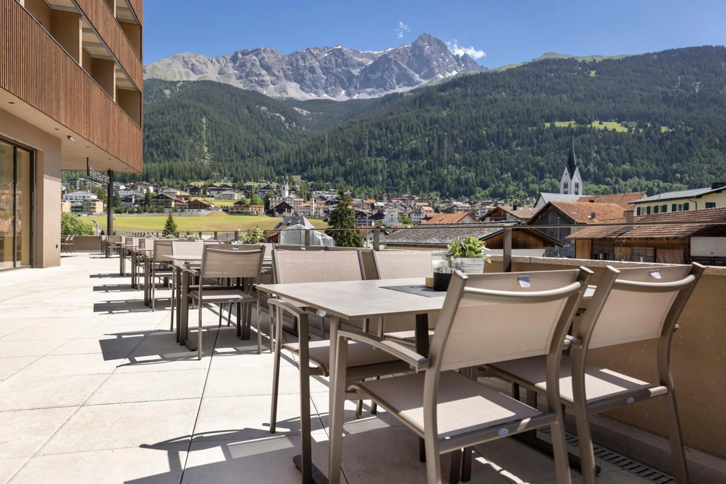 Balcony/Terrace in JUFA Hotel Savognin