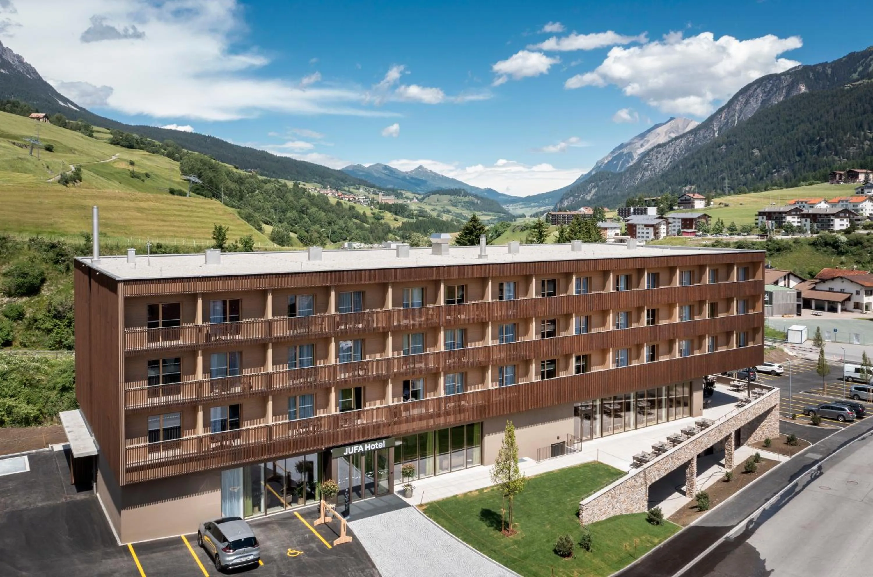 Property building in JUFA Hotel Savognin