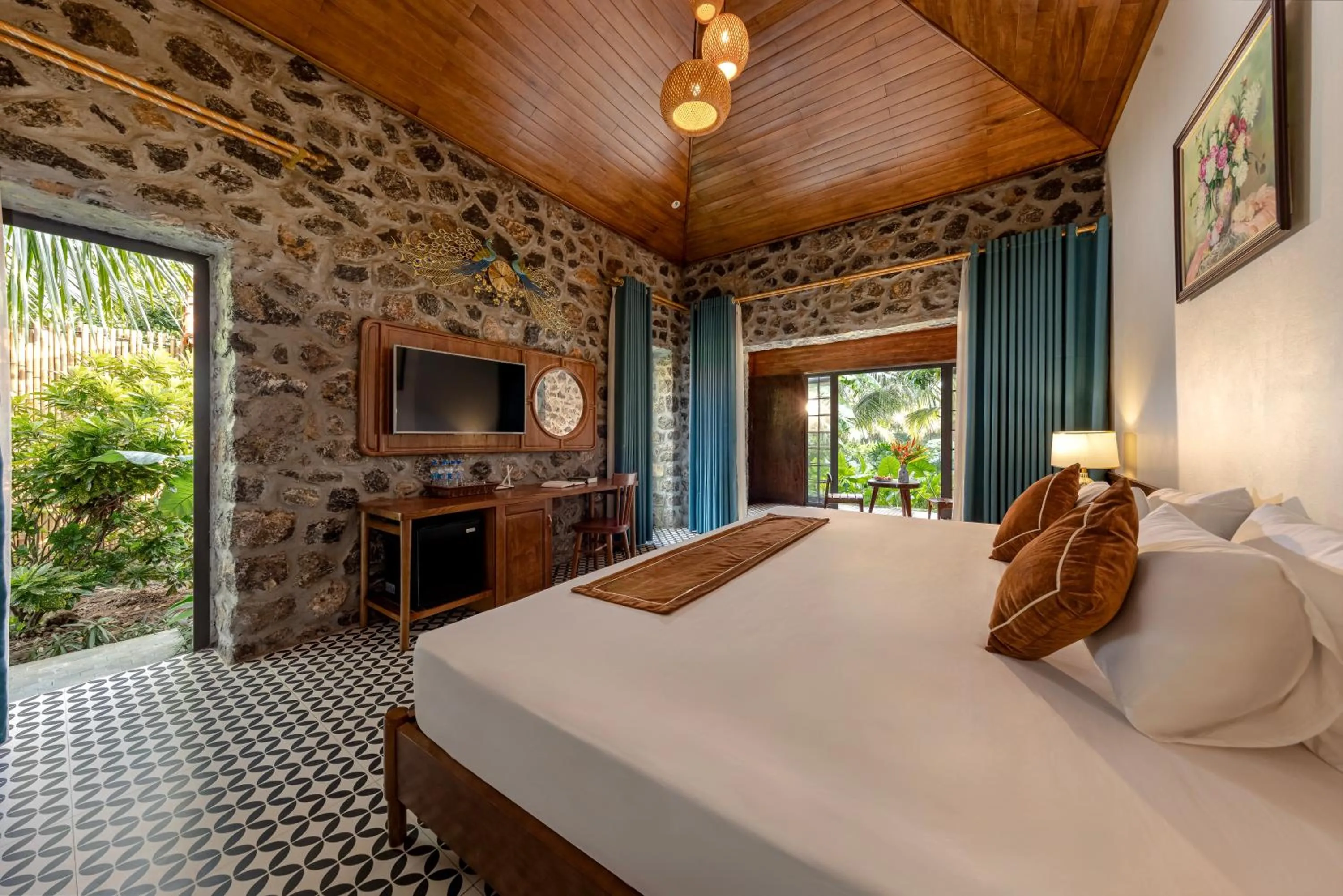 Bed in Nature Garden Ecolodge Ninh Bình