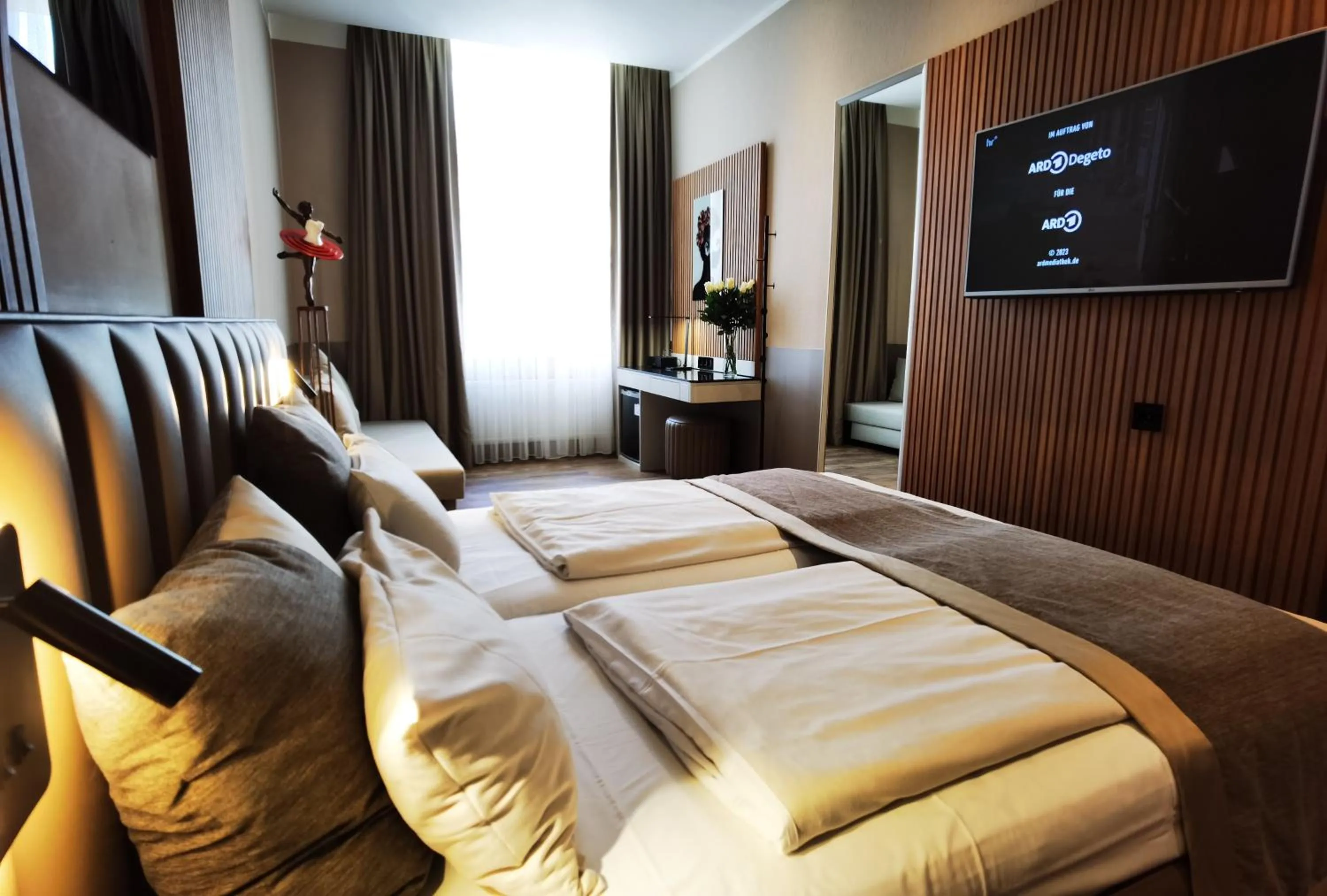 Bed in Arthotel Munich