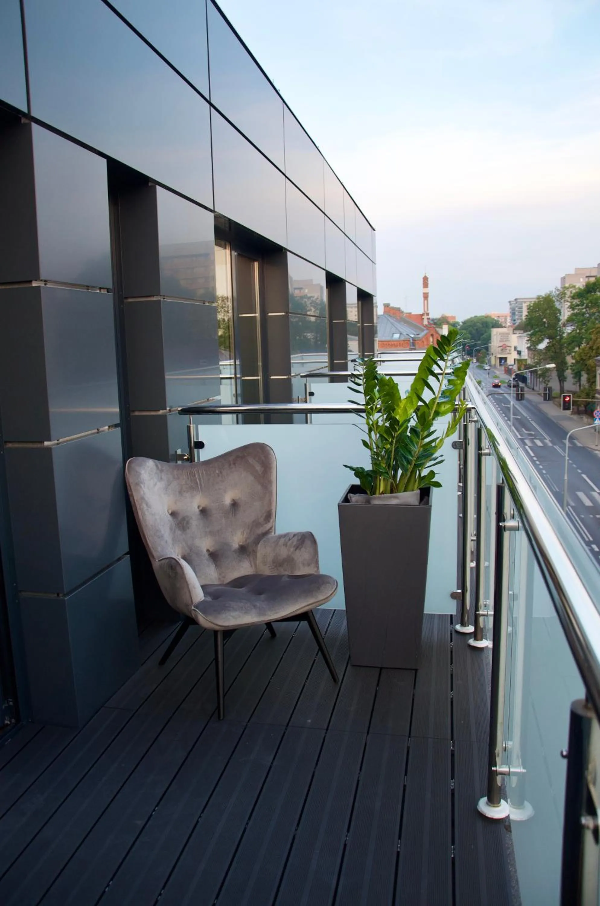 Balcony/Terrace in Aparts Hotel Radom