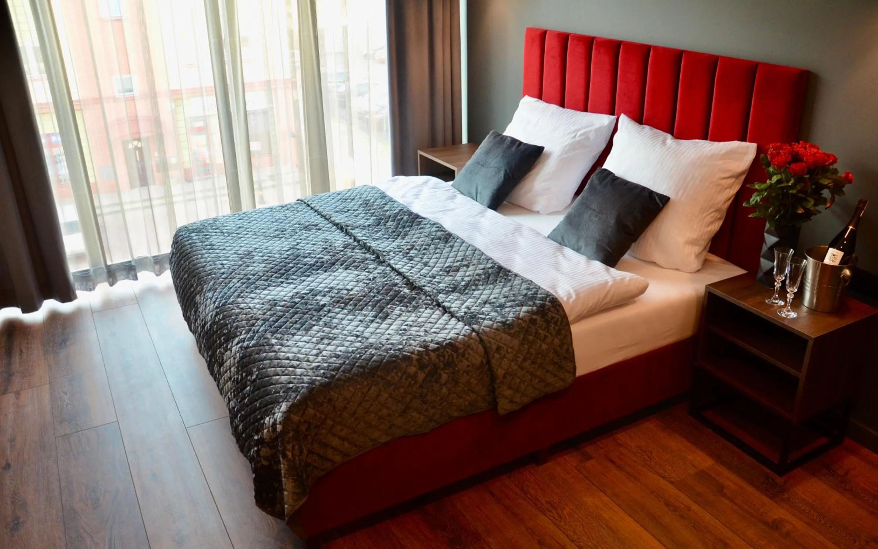 Bed in Aparts Hotel Radom