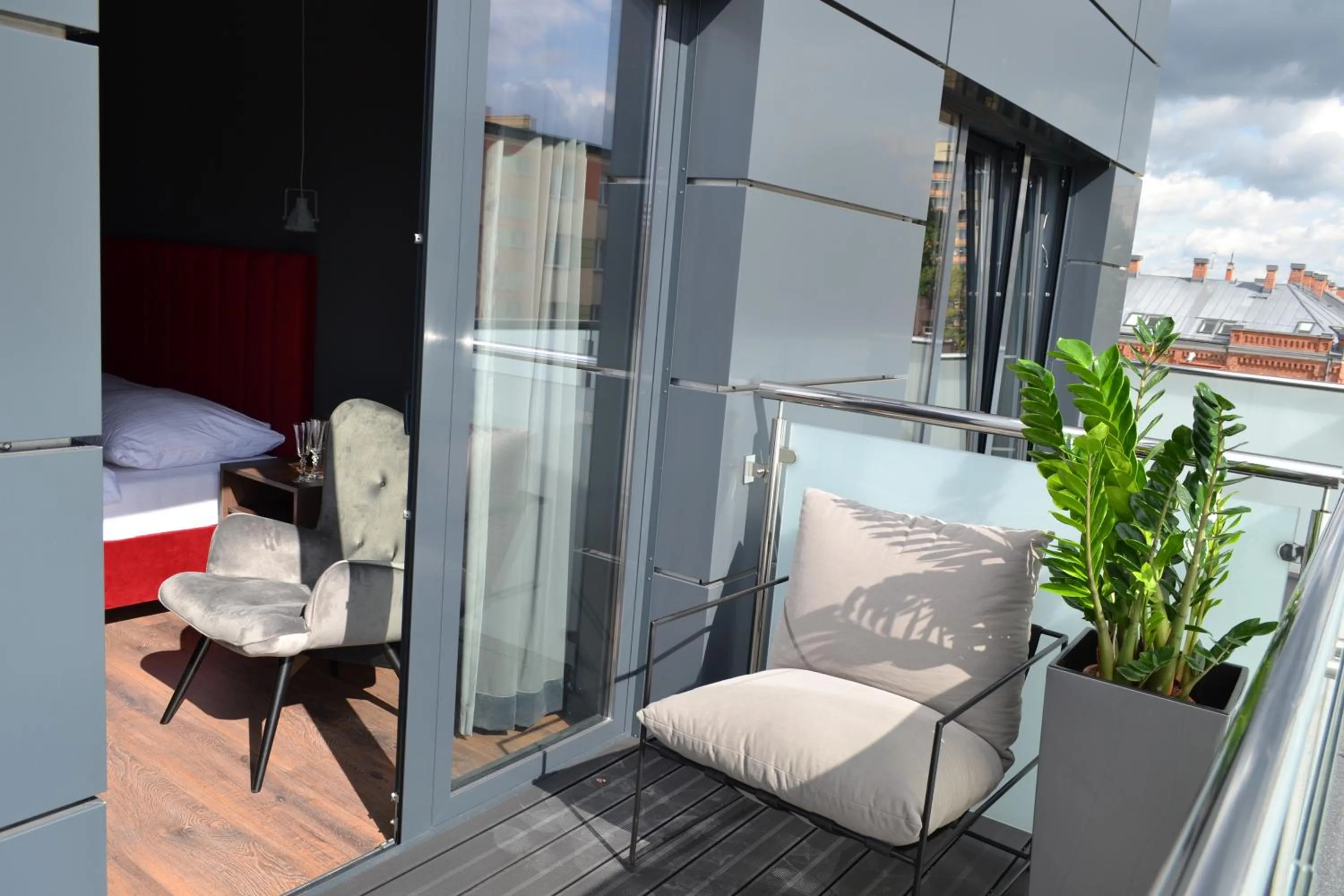 Balcony/Terrace in Aparts Hotel Radom