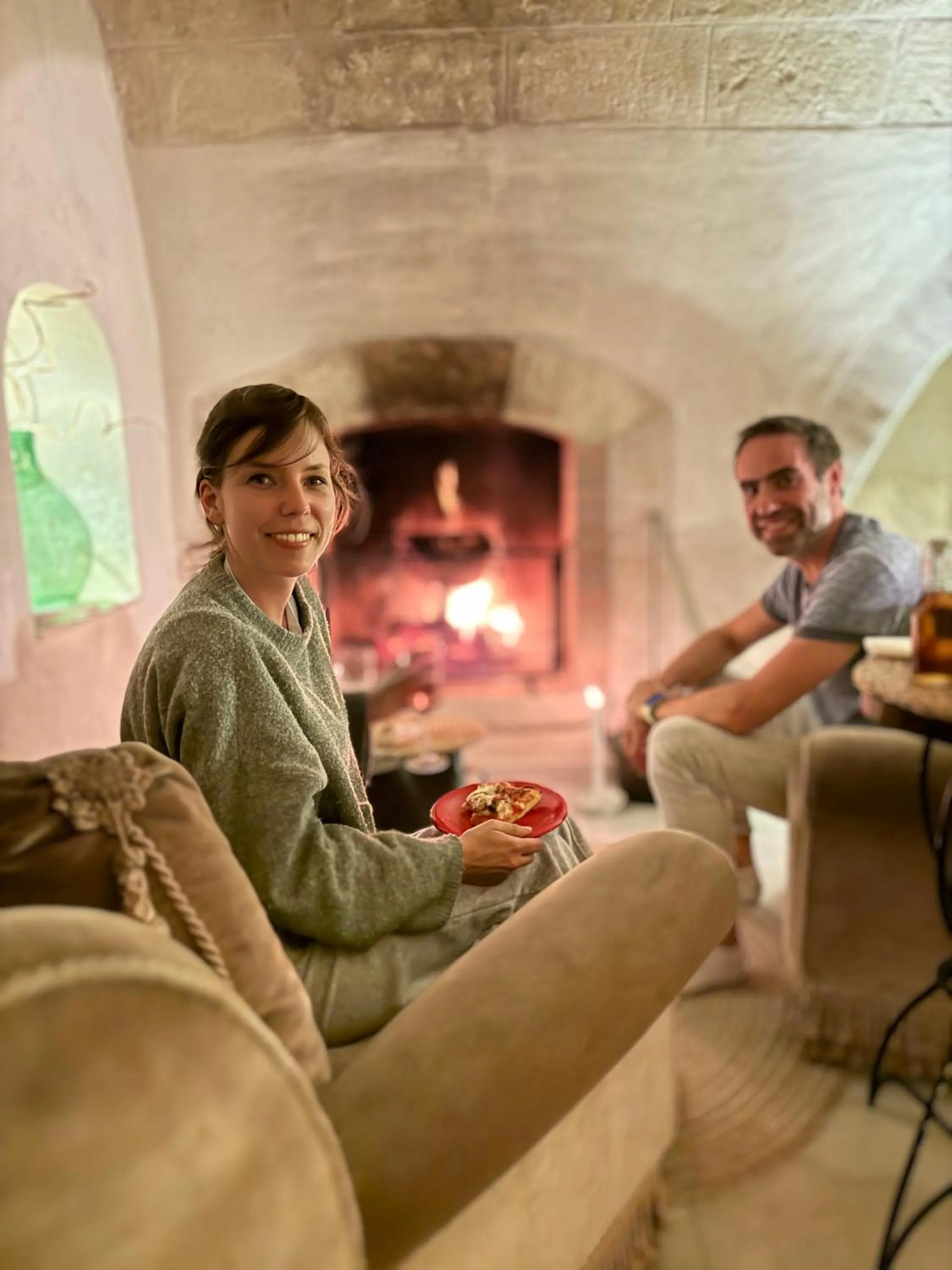 fireplace in Antica Casina B&B di Charme