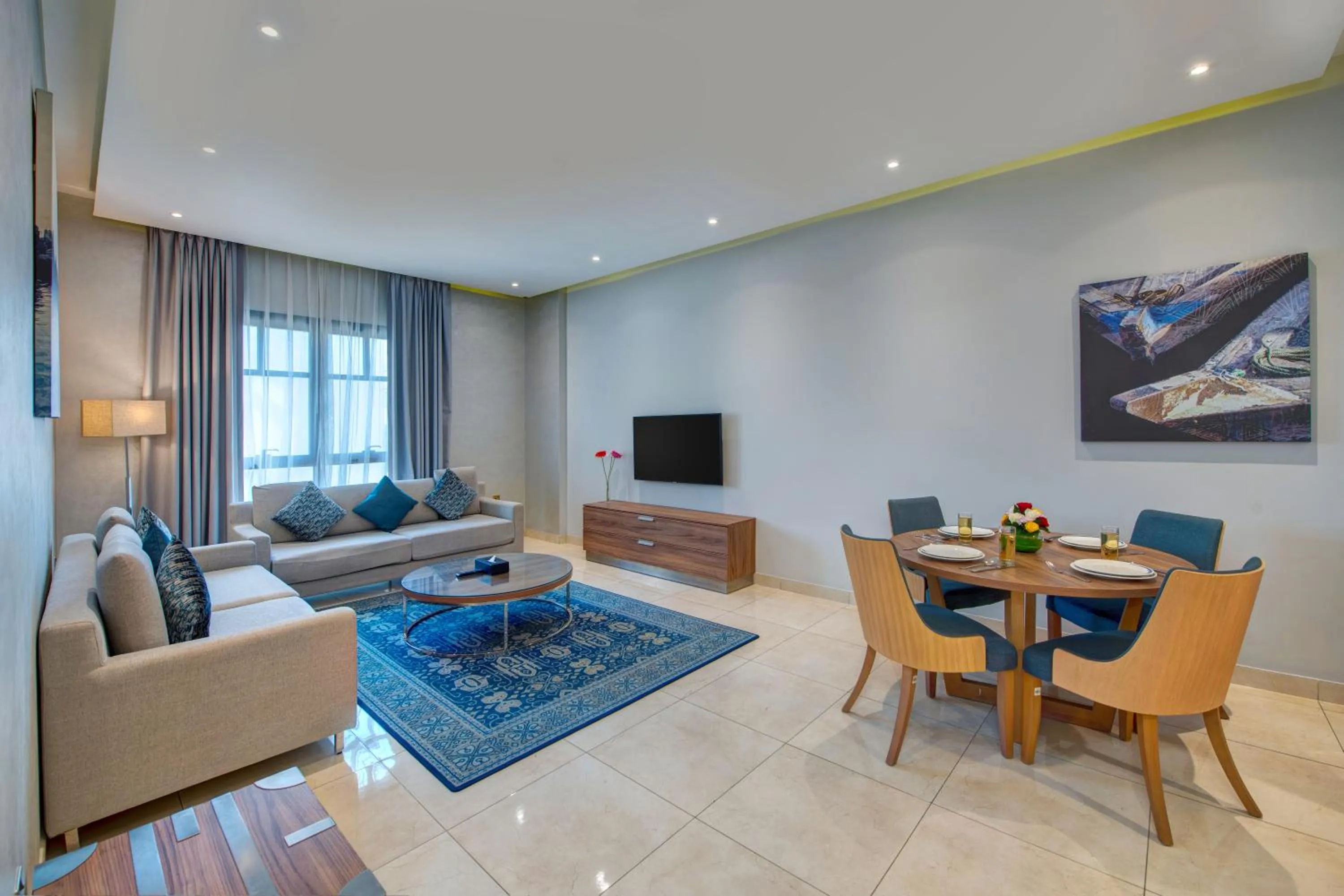 Living room in SUHA Creek Hotel Apartment, Waterfront Jaddaf, Dubai