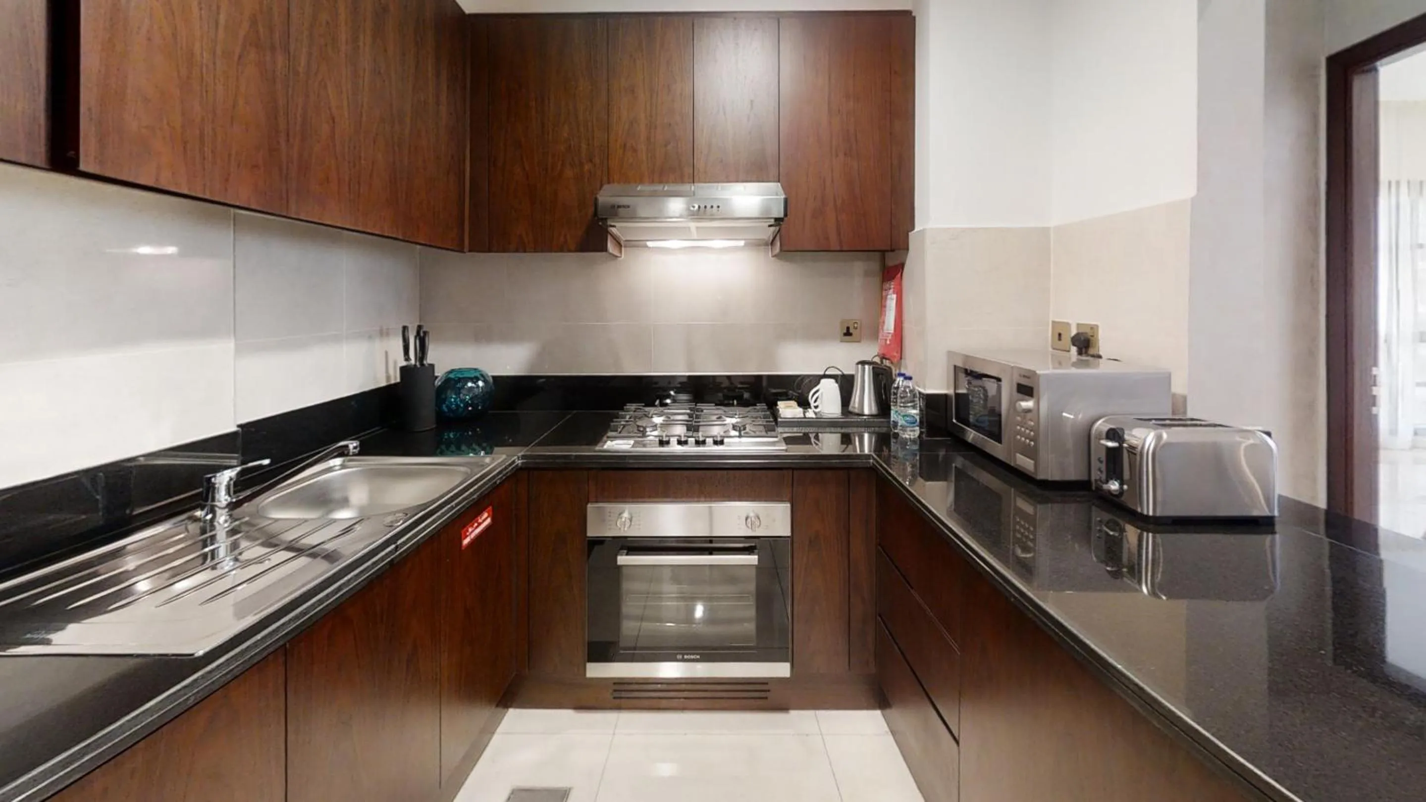 Kitchen or kitchenette in SUHA Creek Hotel Apartment, Waterfront Jaddaf, Dubai