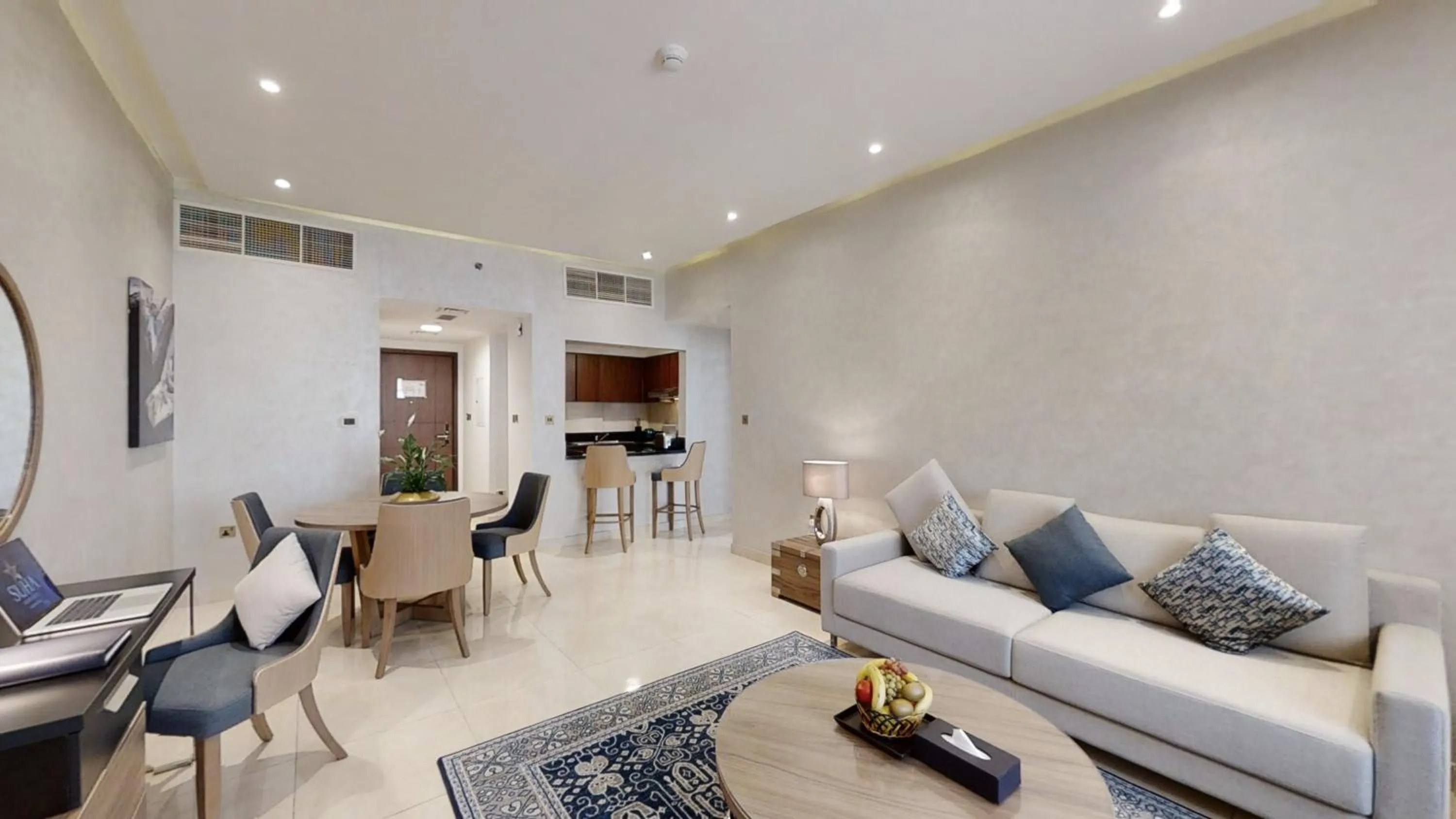 Living room in SUHA Creek Hotel Apartment, Waterfront Jaddaf, Dubai