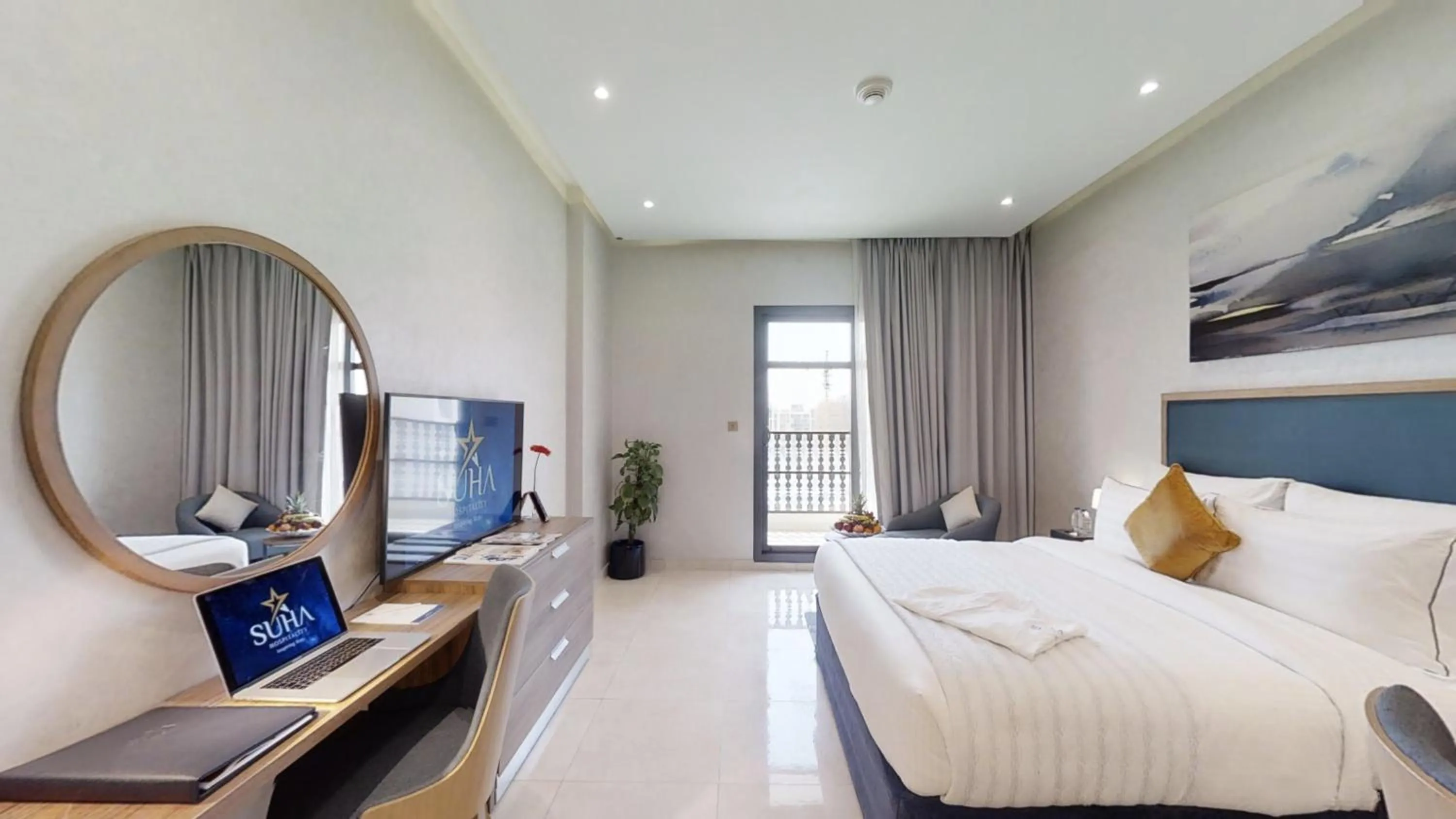 Bed in SUHA Creek Hotel Apartment, Waterfront Jaddaf, Dubai