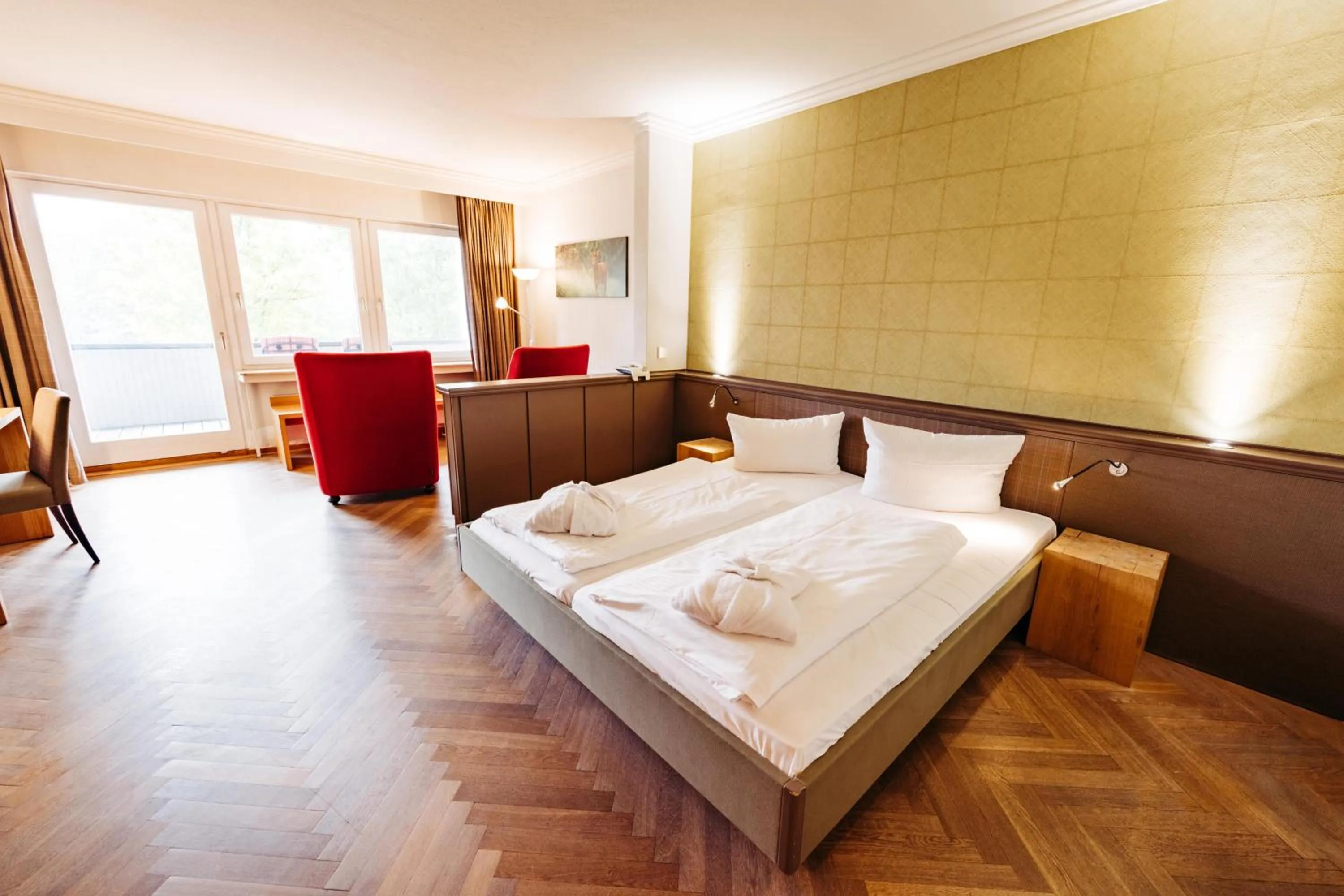 Bedroom, Bed in Berghotel Hoher Knochen - Ruhe & Natur