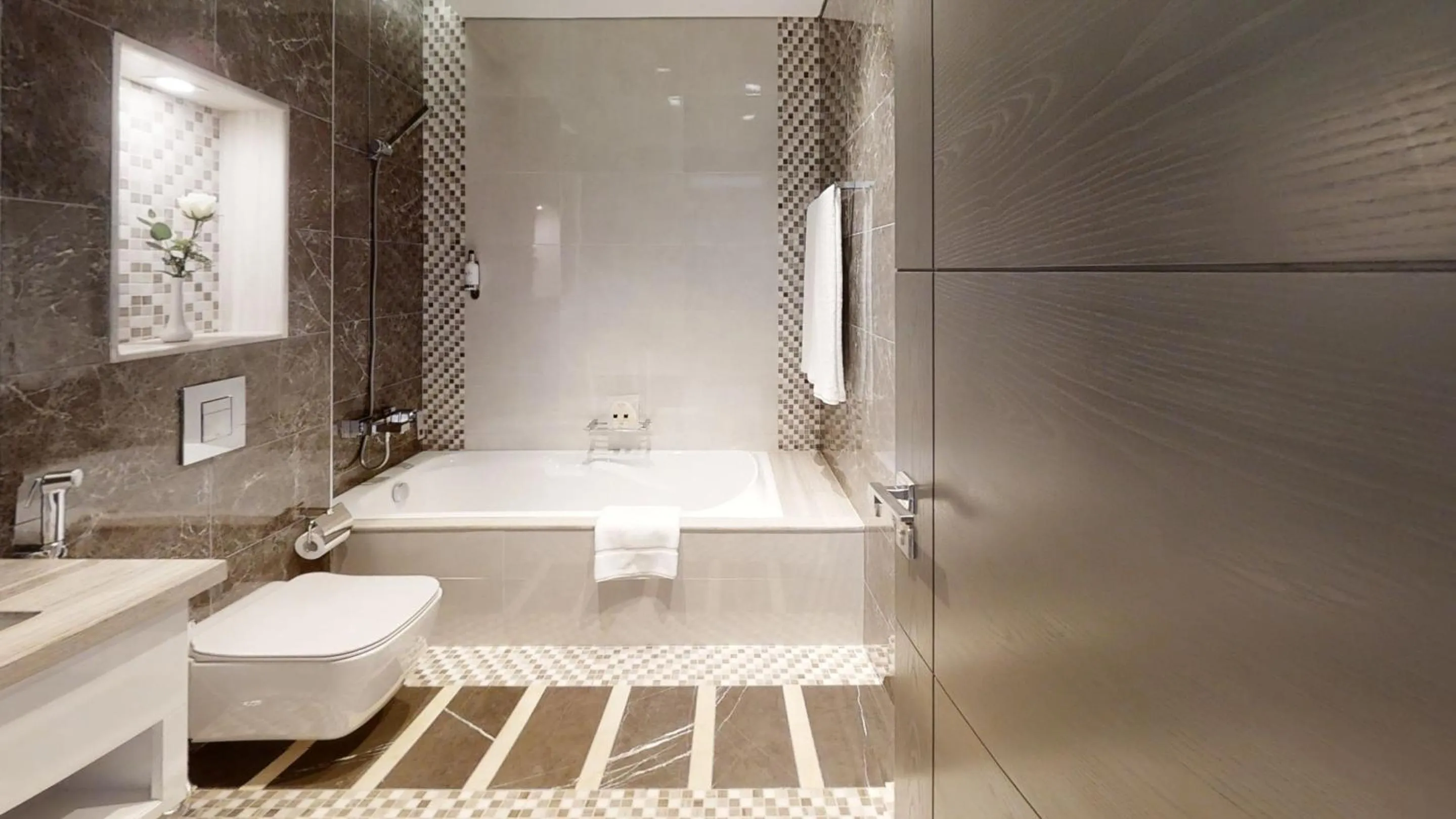 Bathroom in SUHA Mina Rashid Hotel Apartments