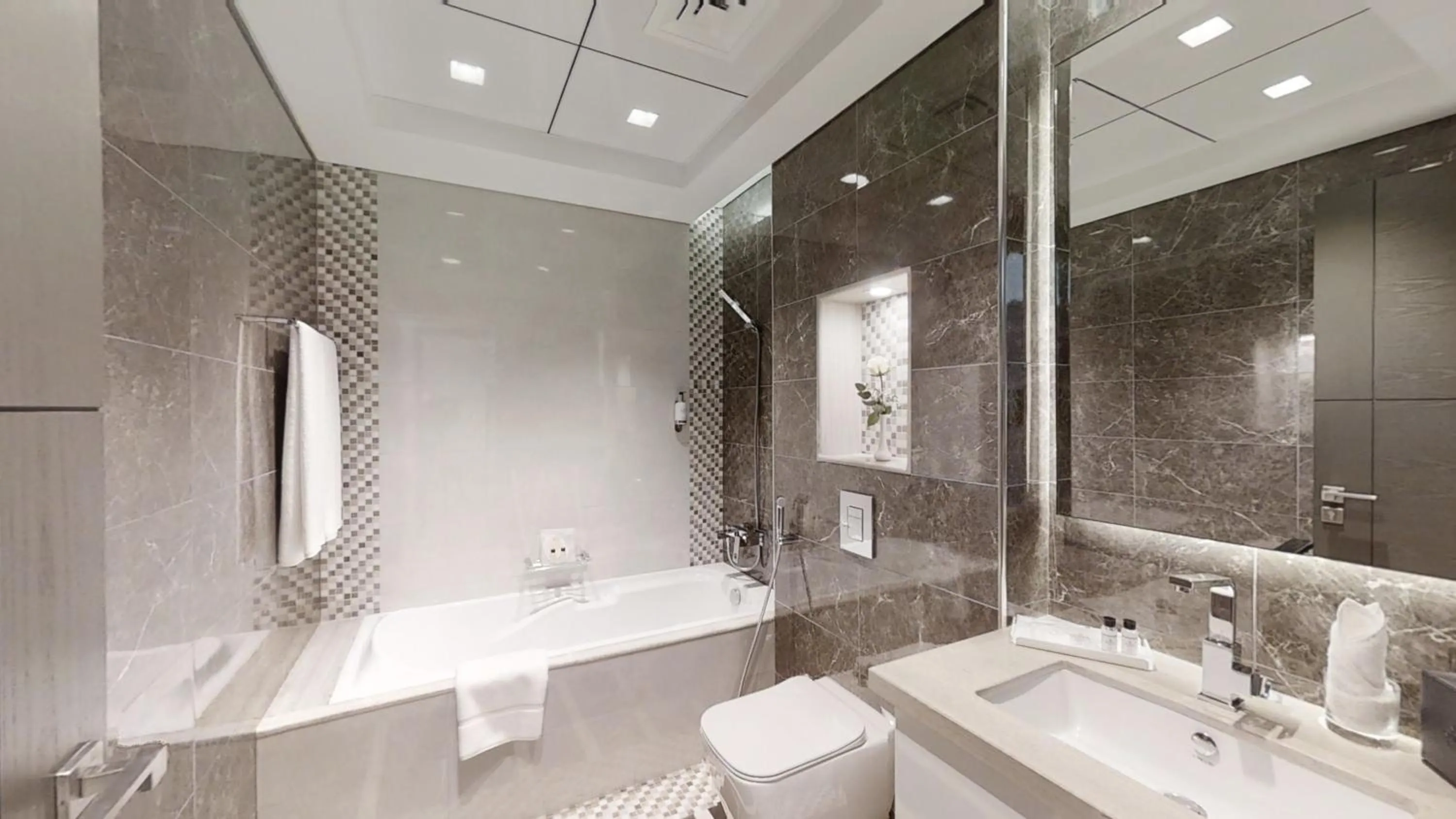 Bathroom in SUHA Mina Rashid Hotel Apartments