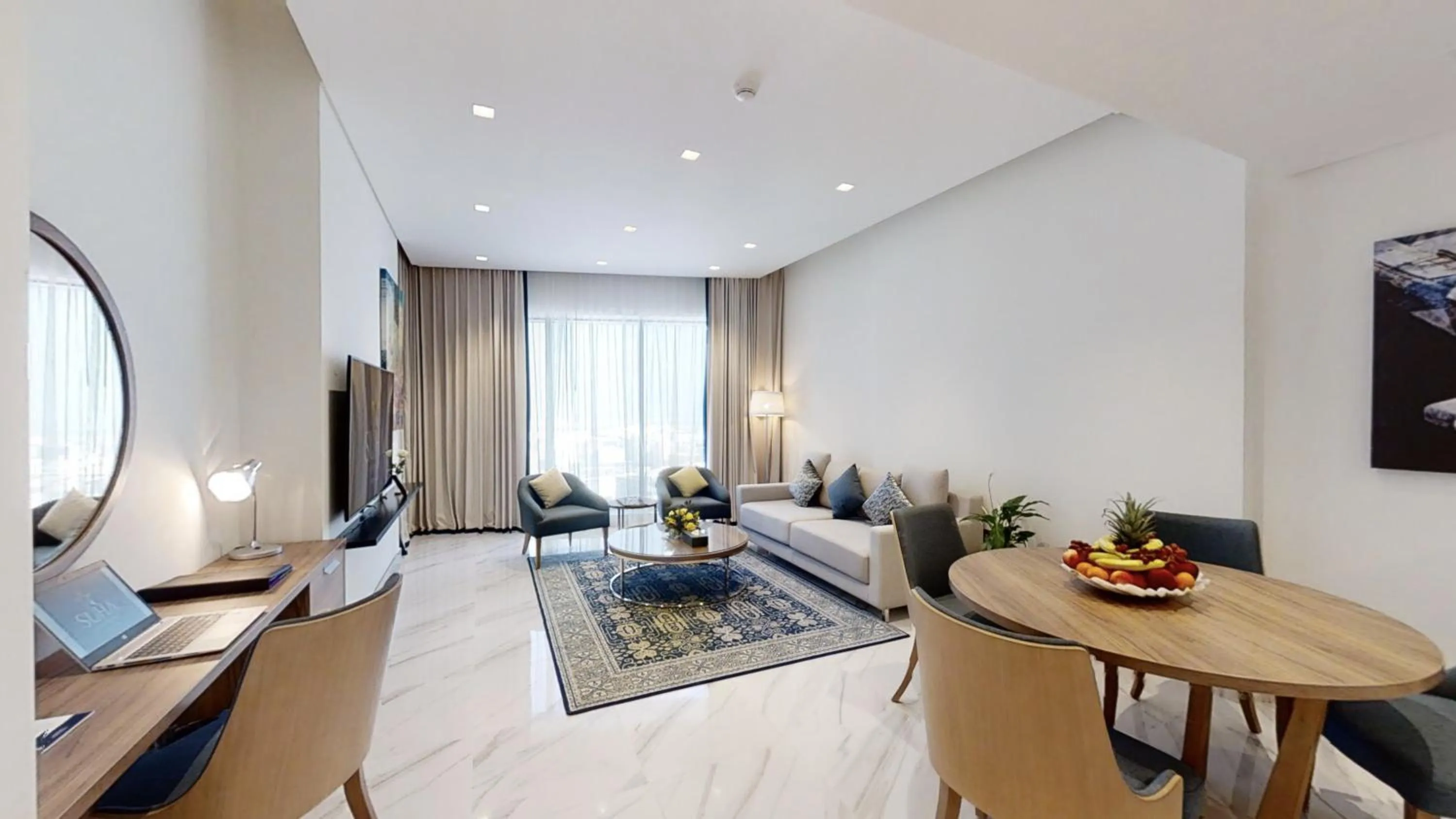 Living room in SUHA Mina Rashid Hotel Apartments