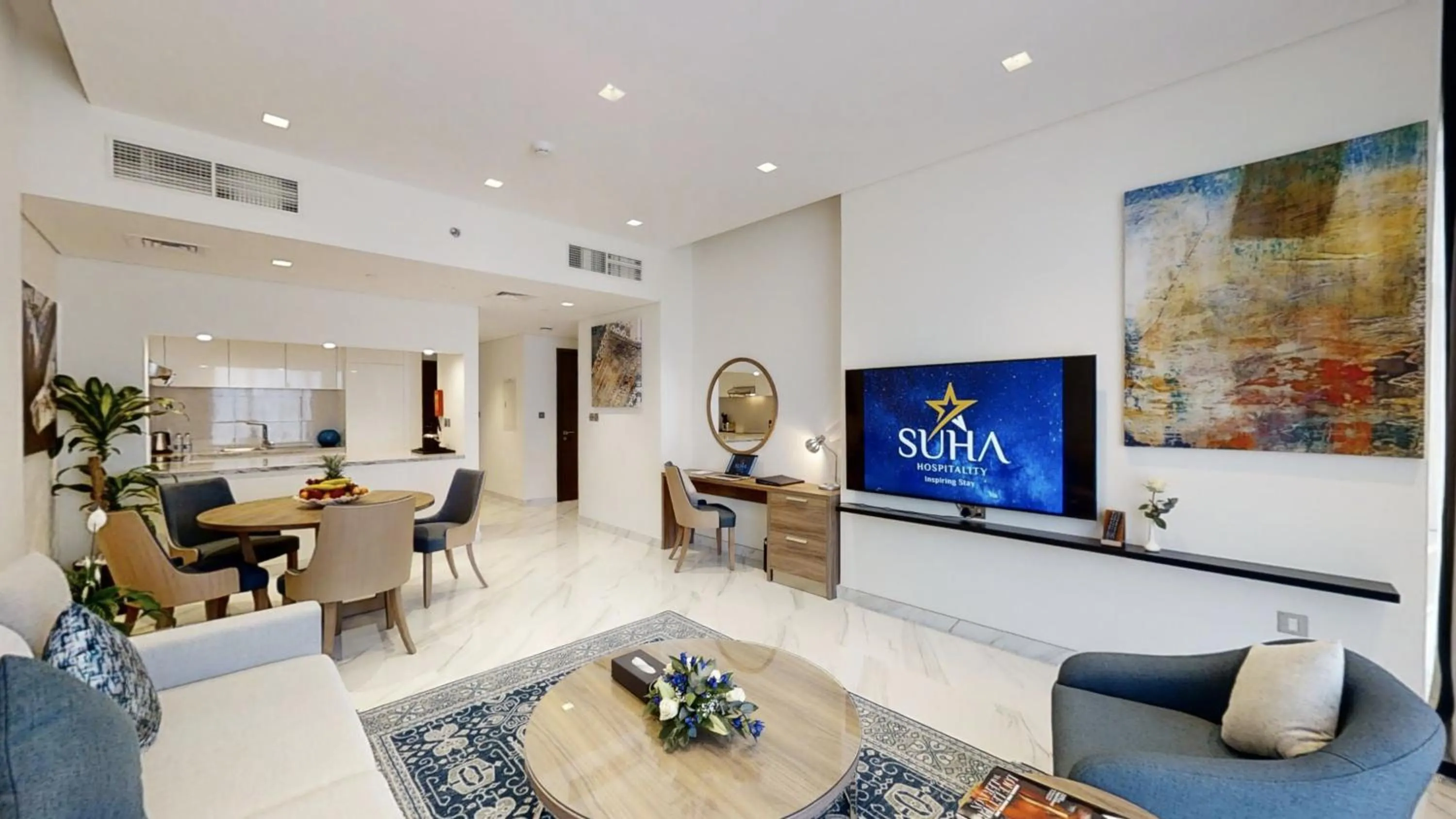 Living room in SUHA Mina Rashid Hotel Apartments