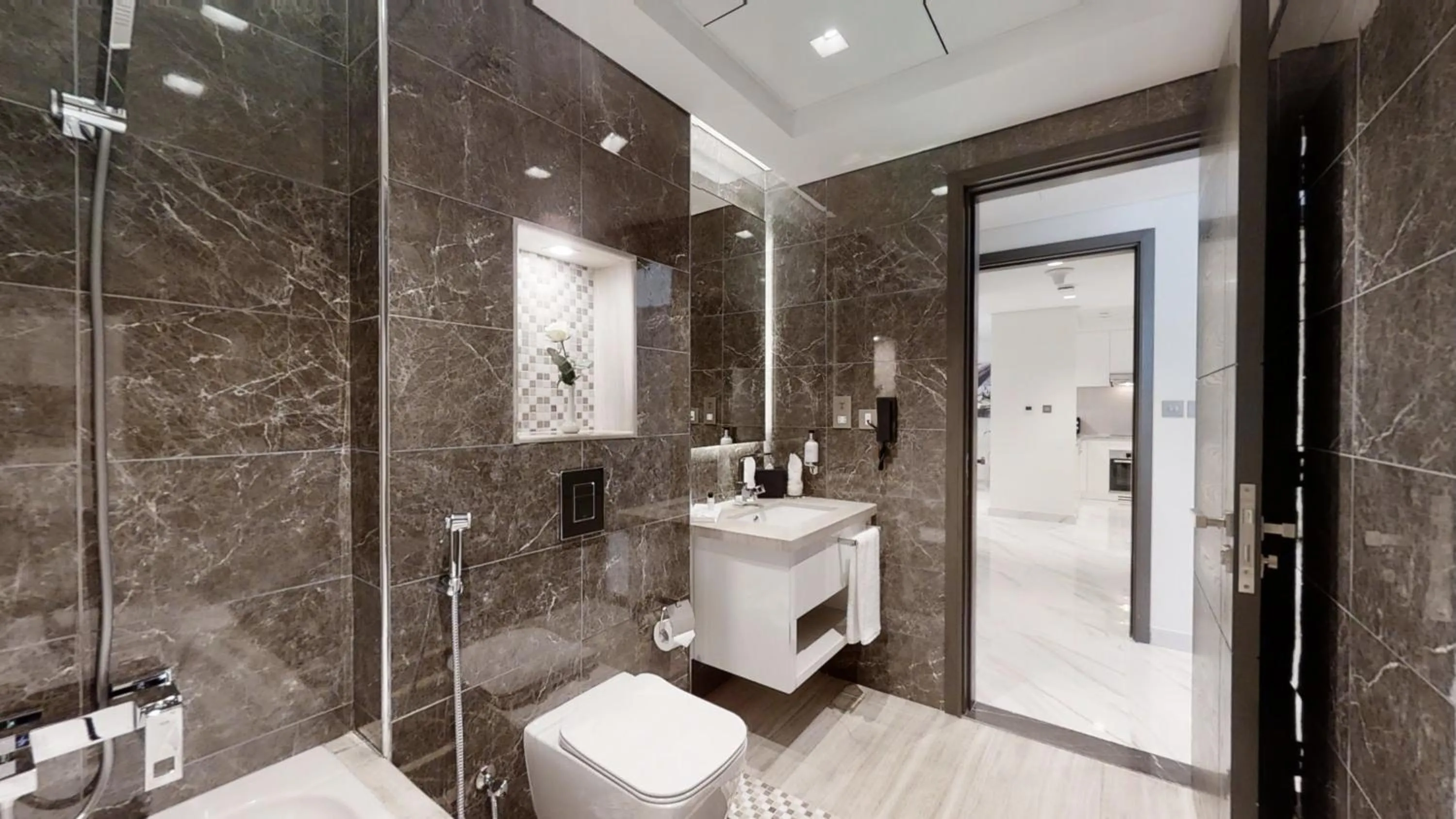 Bathroom in SUHA Mina Rashid Hotel Apartments