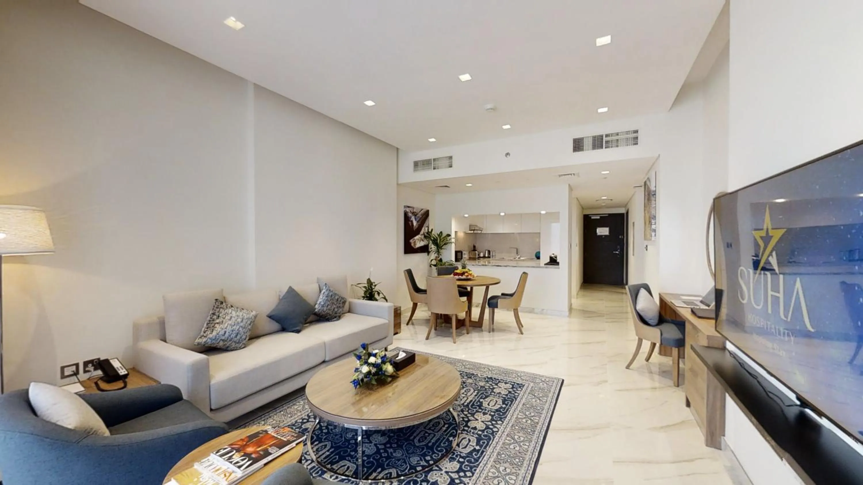 Living room in SUHA Mina Rashid Hotel Apartments