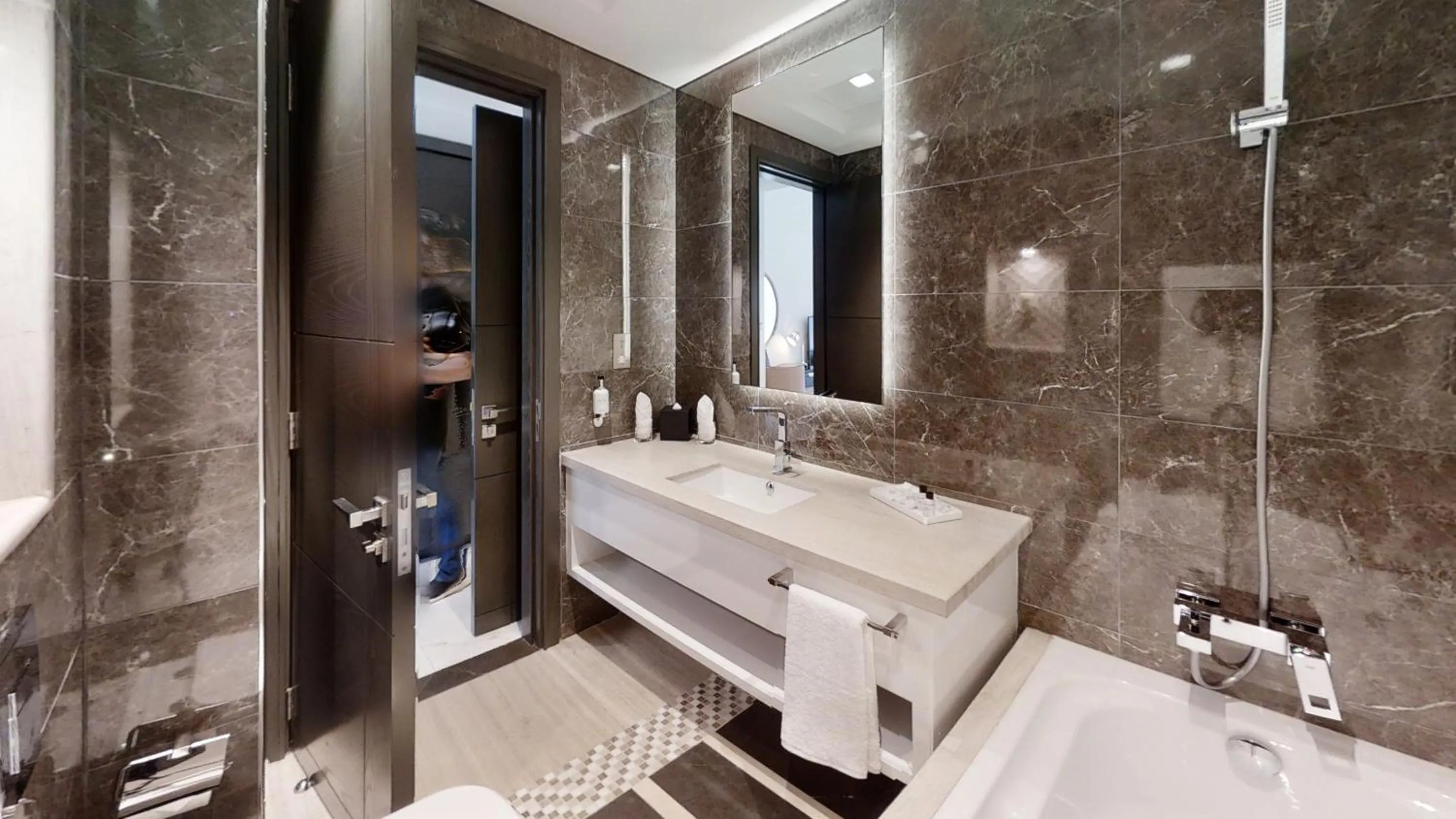 Bathroom in SUHA Mina Rashid Hotel Apartments
