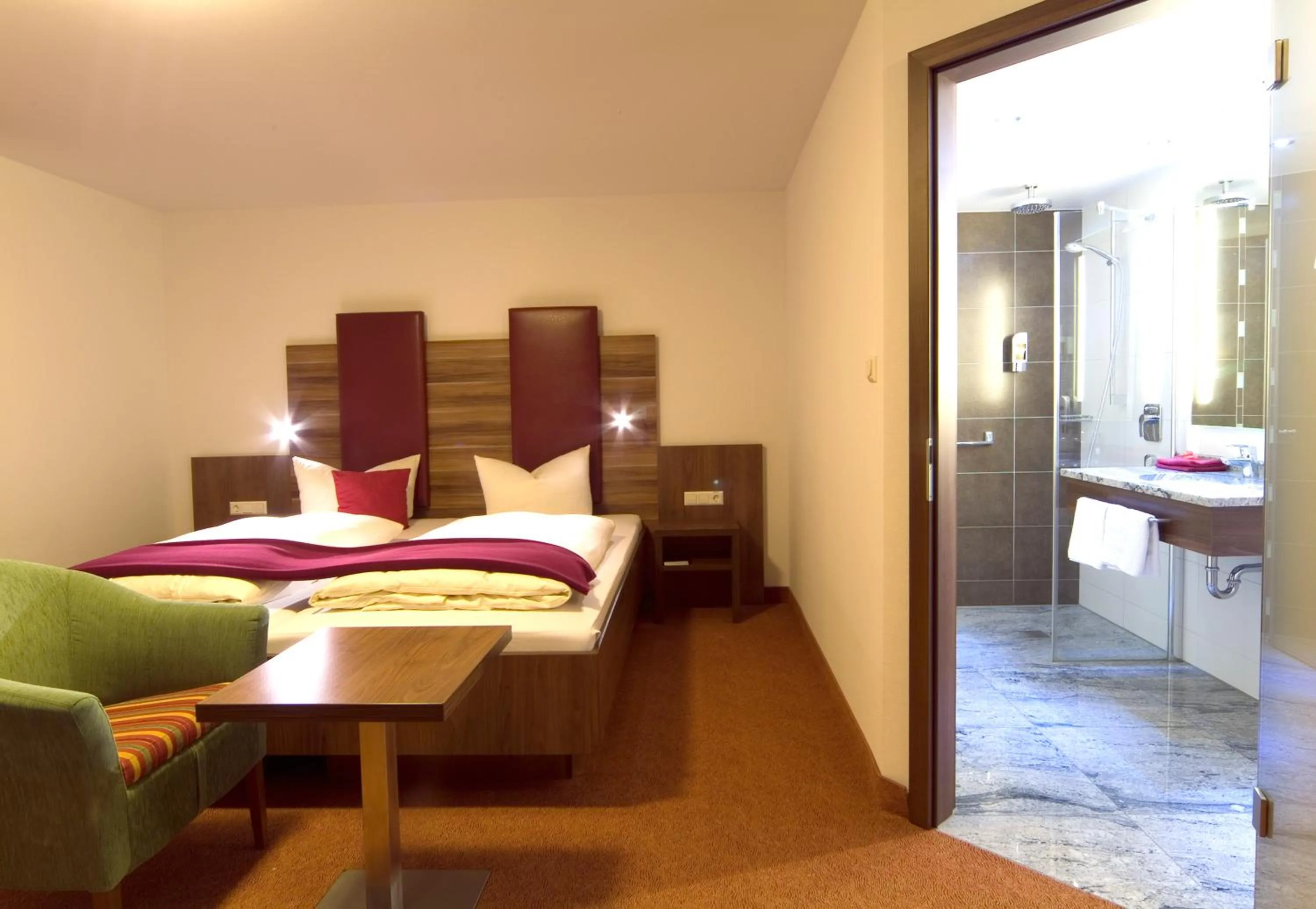 Bed in Hotel Sonneck