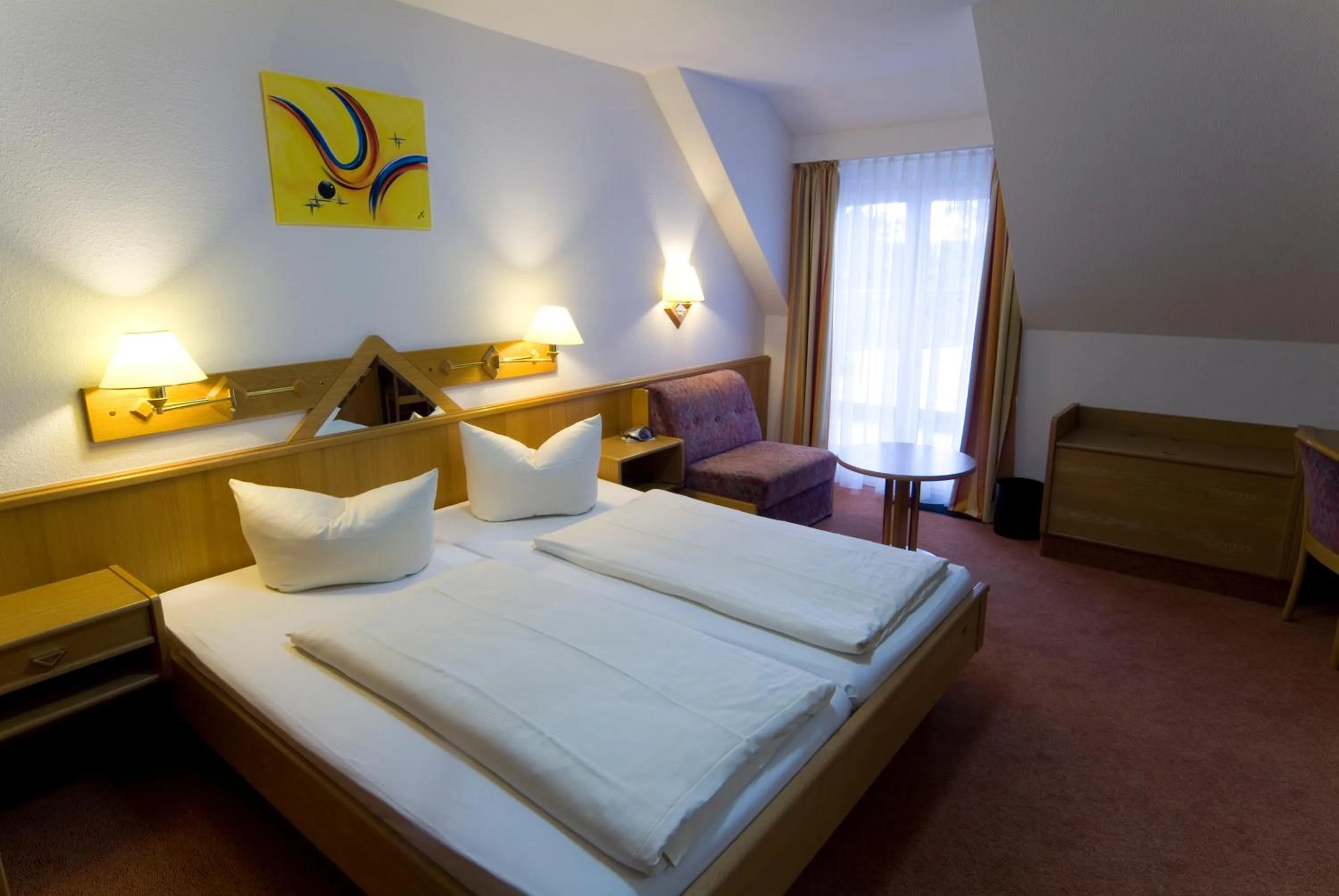 Bed in Hotel Sonneck