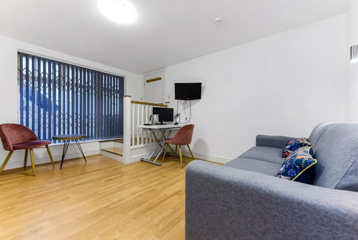 Seating area in Charlotte Street Rooms by News Hotel