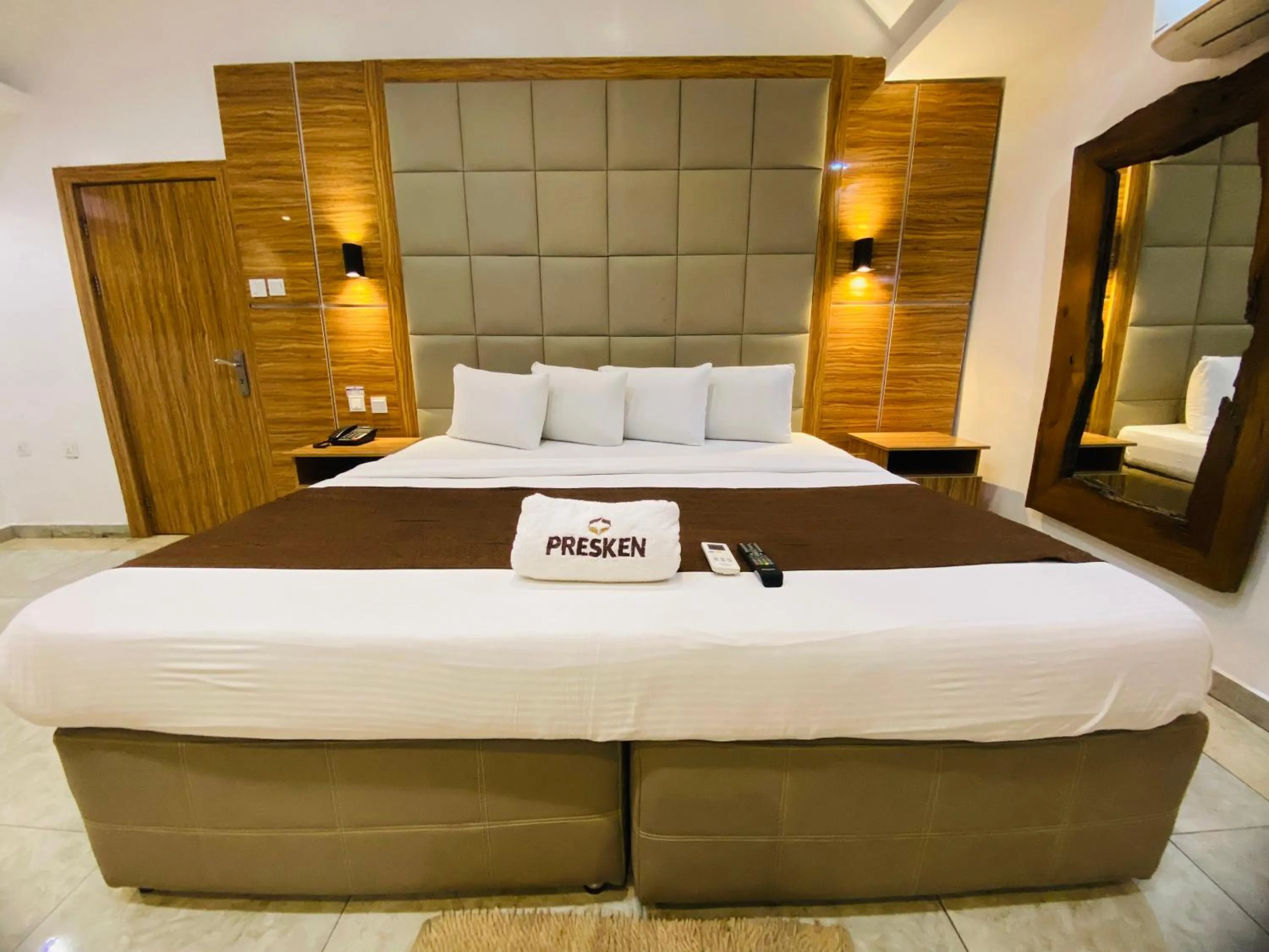 Bed in Presken Hotel Victoria Island, Bishop Oluwole