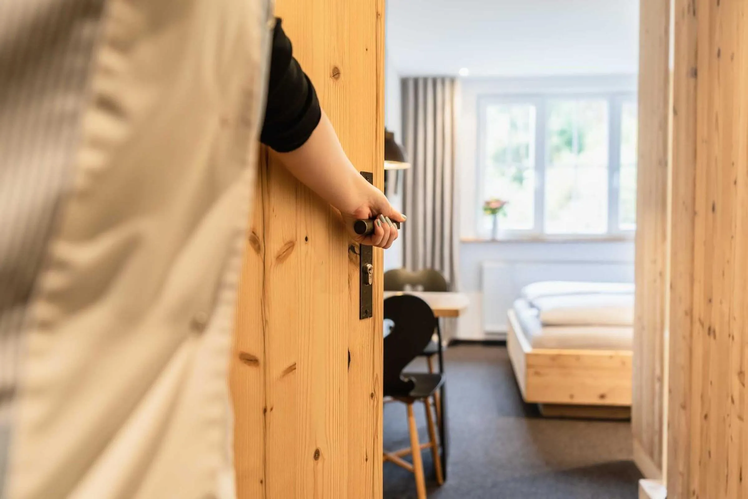 Photo of the whole room, Bed in Hotel Blaue Gams ***S