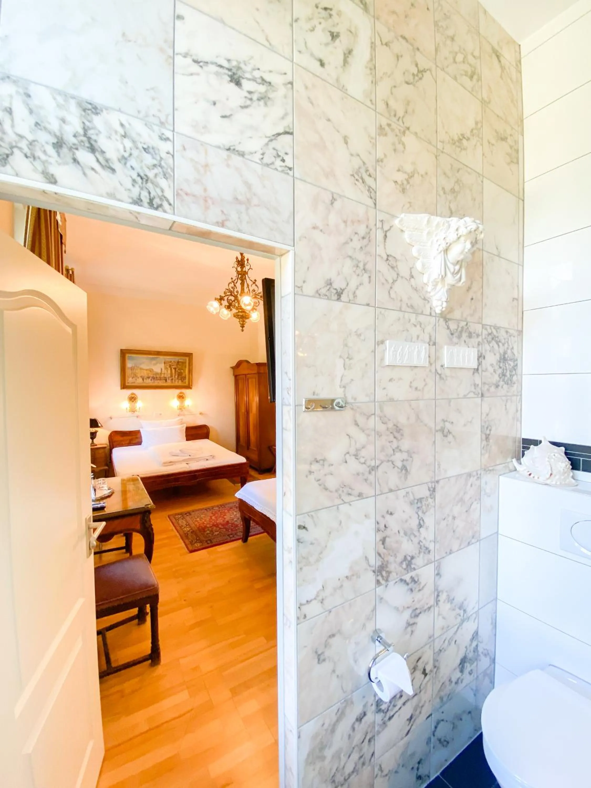 Bed in Hotel Rotdorn