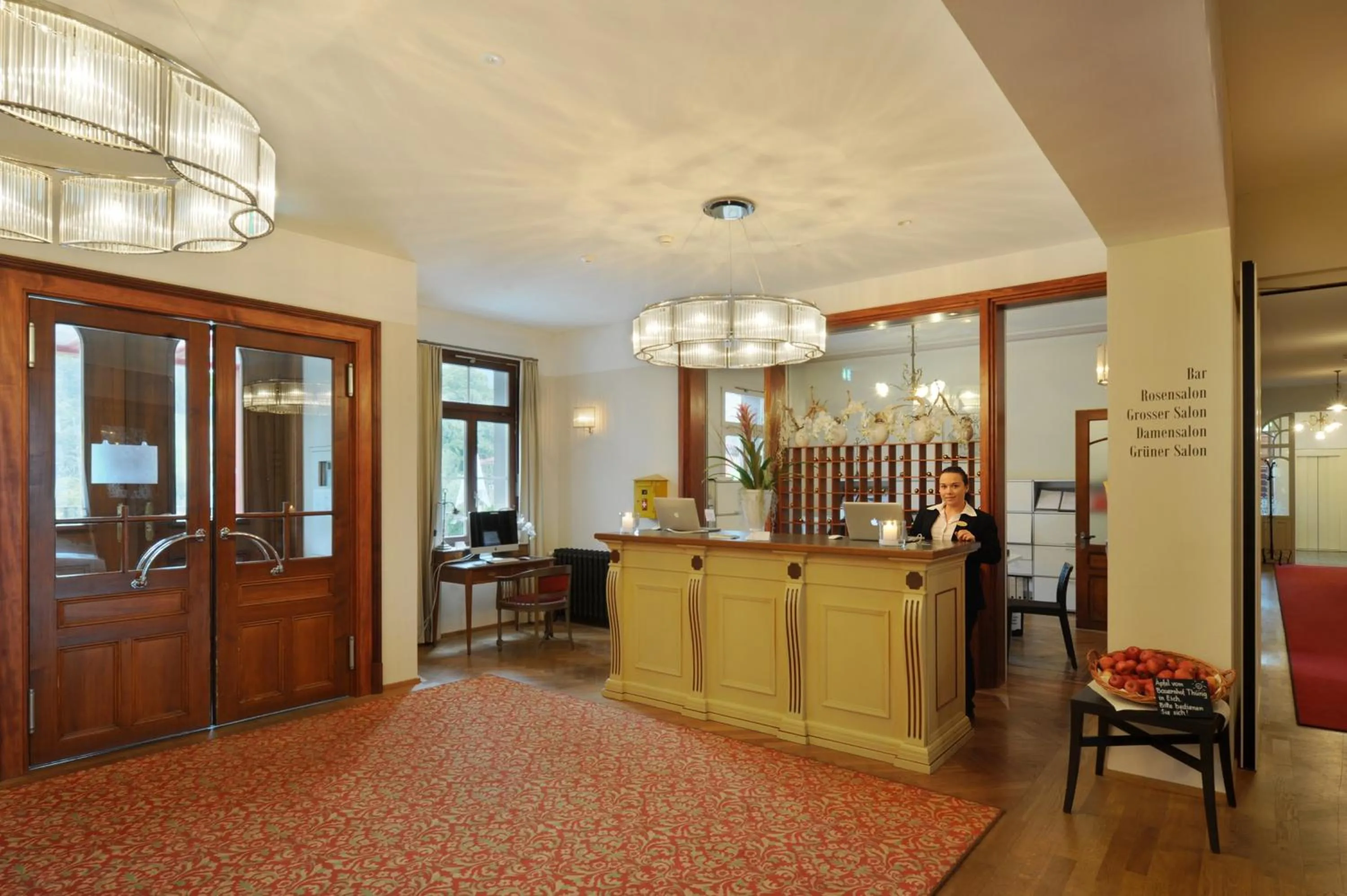 Lobby or reception in Jugendstilhotel Paxmontana