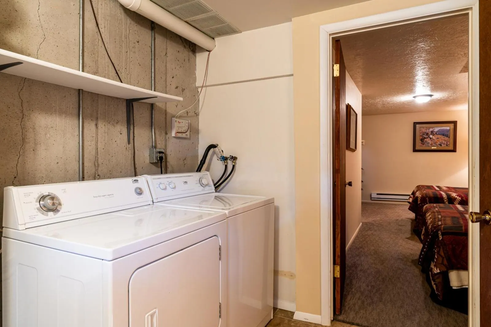 washing machine in Huckleberry House