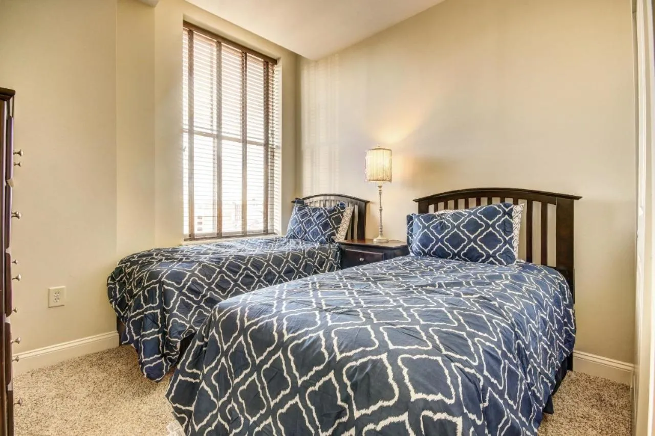 Bedroom, Bed in Harbor apartments Free indoor Parking