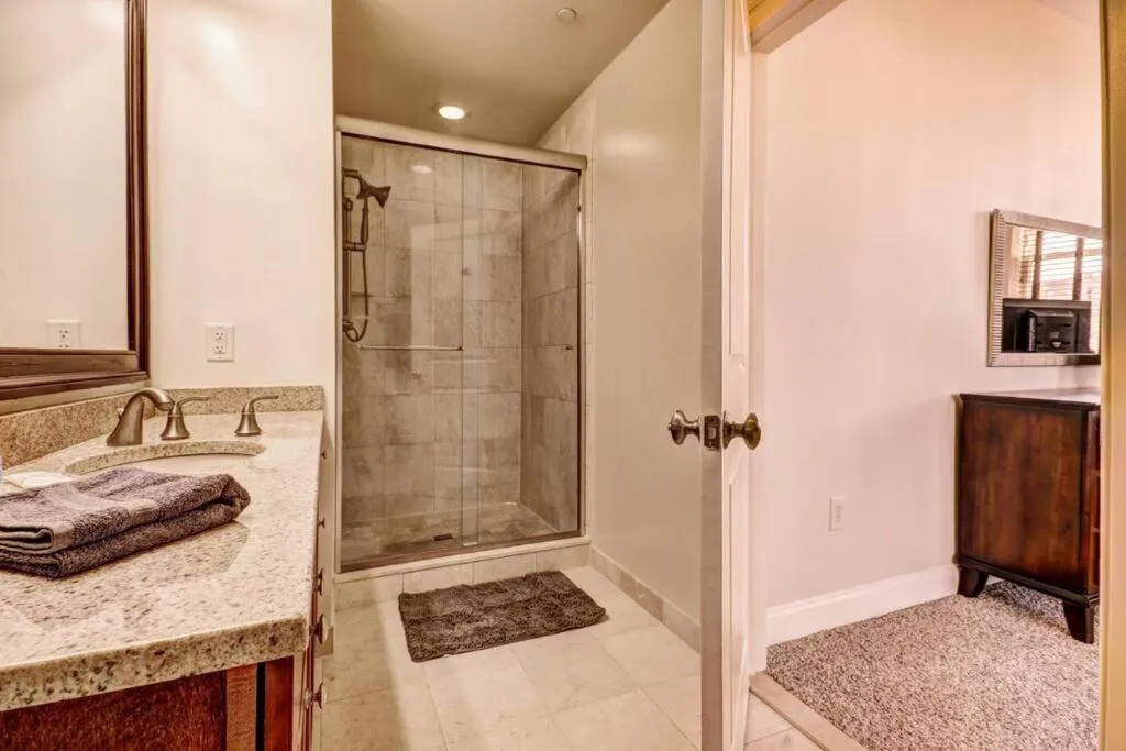 Shower in Harbor apartments Free indoor Parking